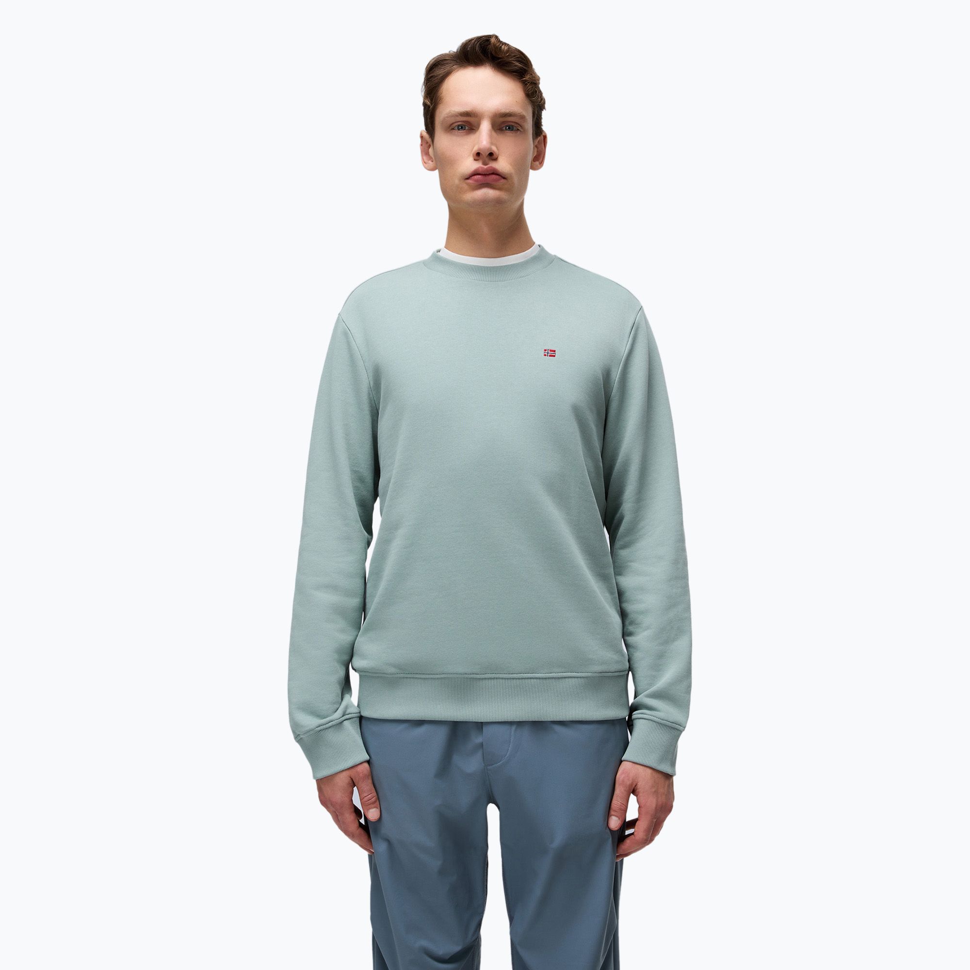 Bluza męska Napapijri Balis Crew Sum 2 green mil G1X 