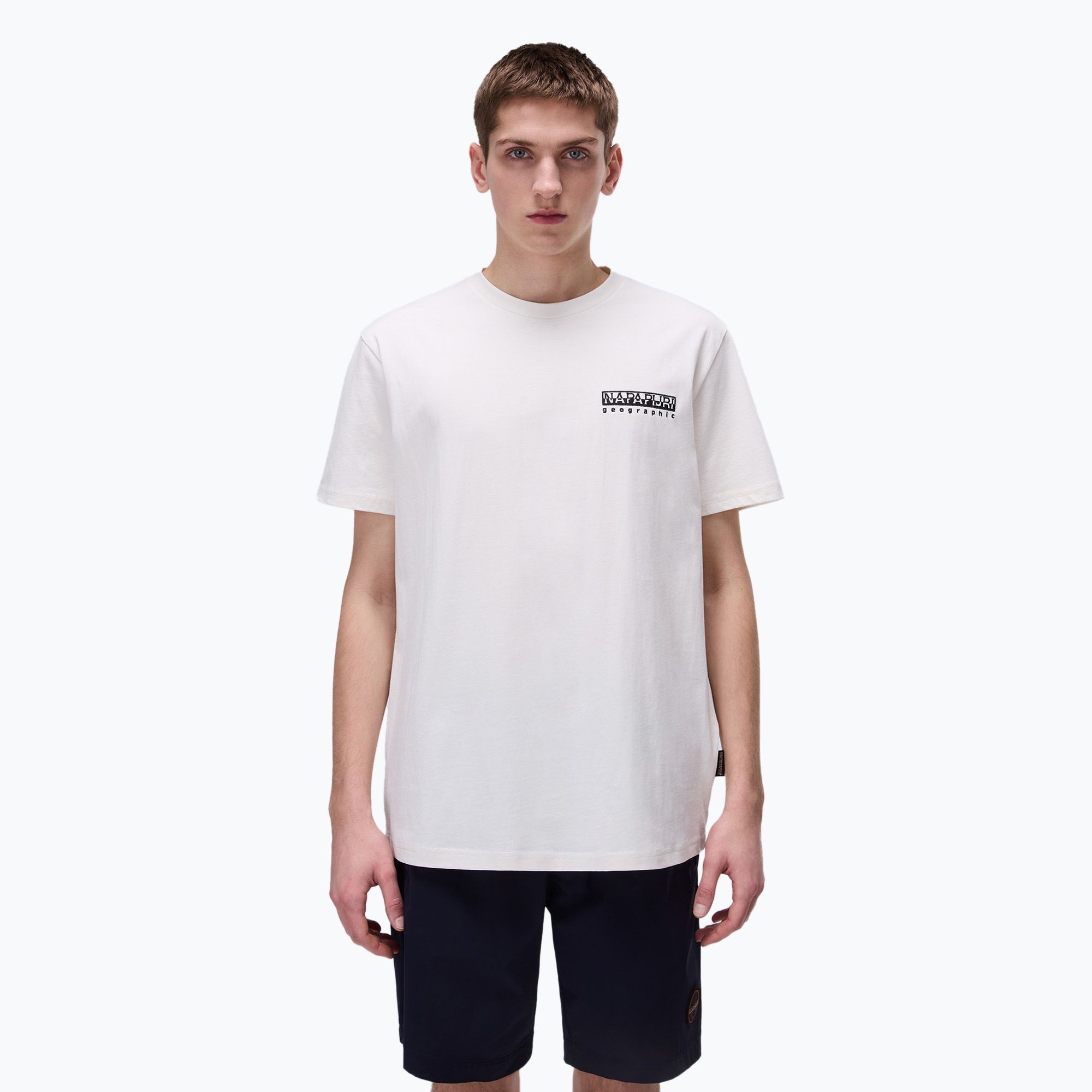 Koszulka męska Napapijri S-Vignonil Back white whisper 