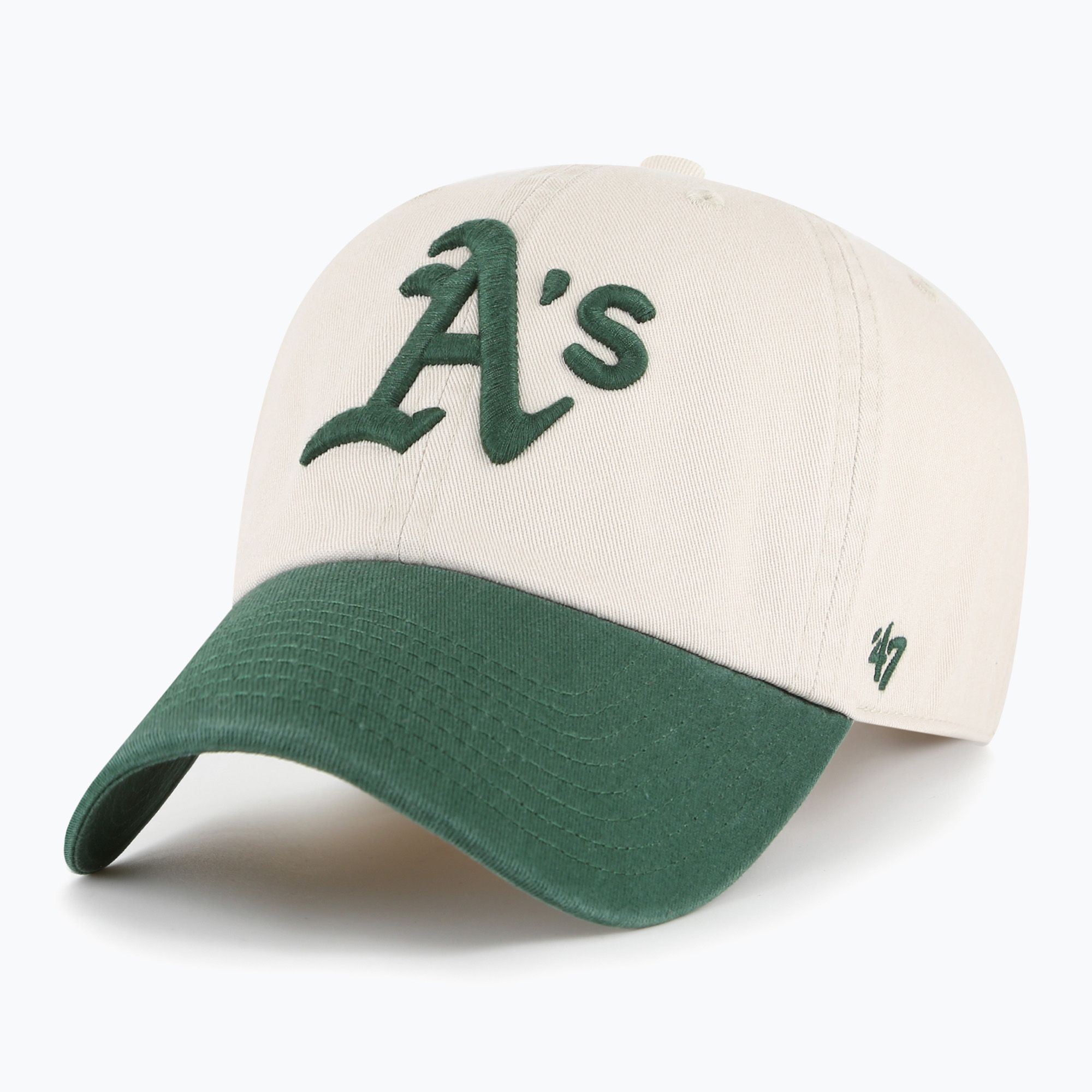 Czapka z daszkiem 47 Brand MLB Oaklands Athletics Grand Stand CLEAN UP bone 