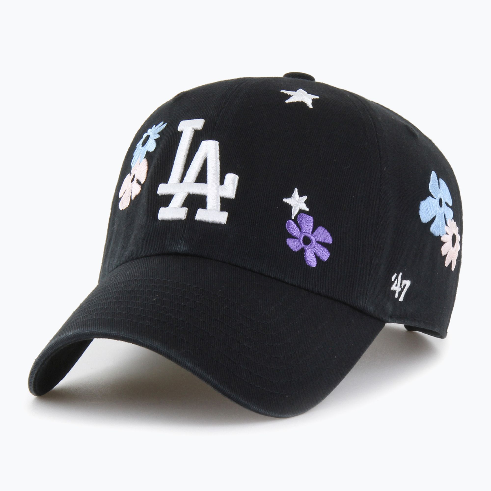 Czapka z daszkiem 47 Brand MLB Los Angeles Dodgers Flora CLEAN UP black 