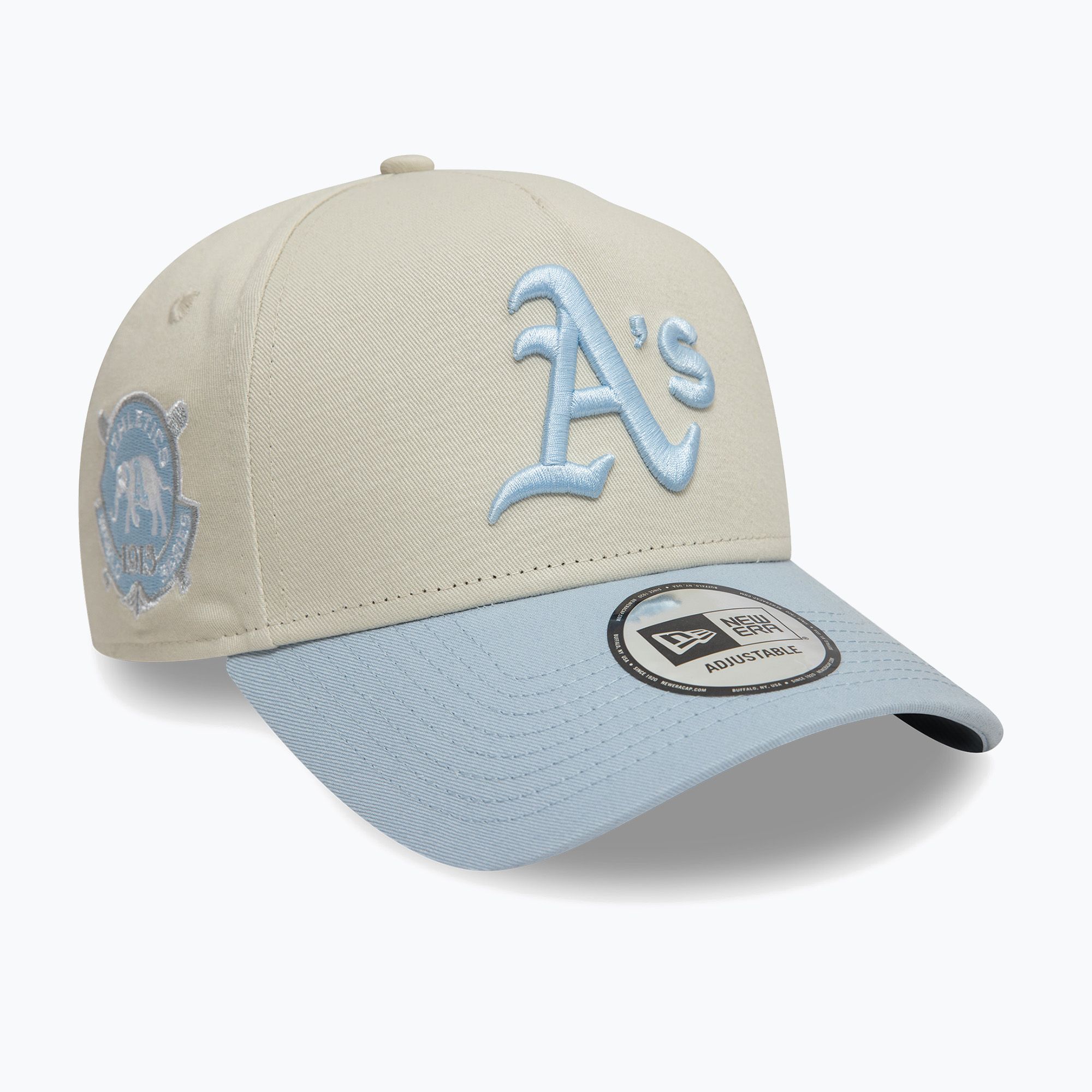 Czapka z daszkiem New Era WS Patch Eframe Oakland Athletics light beige 