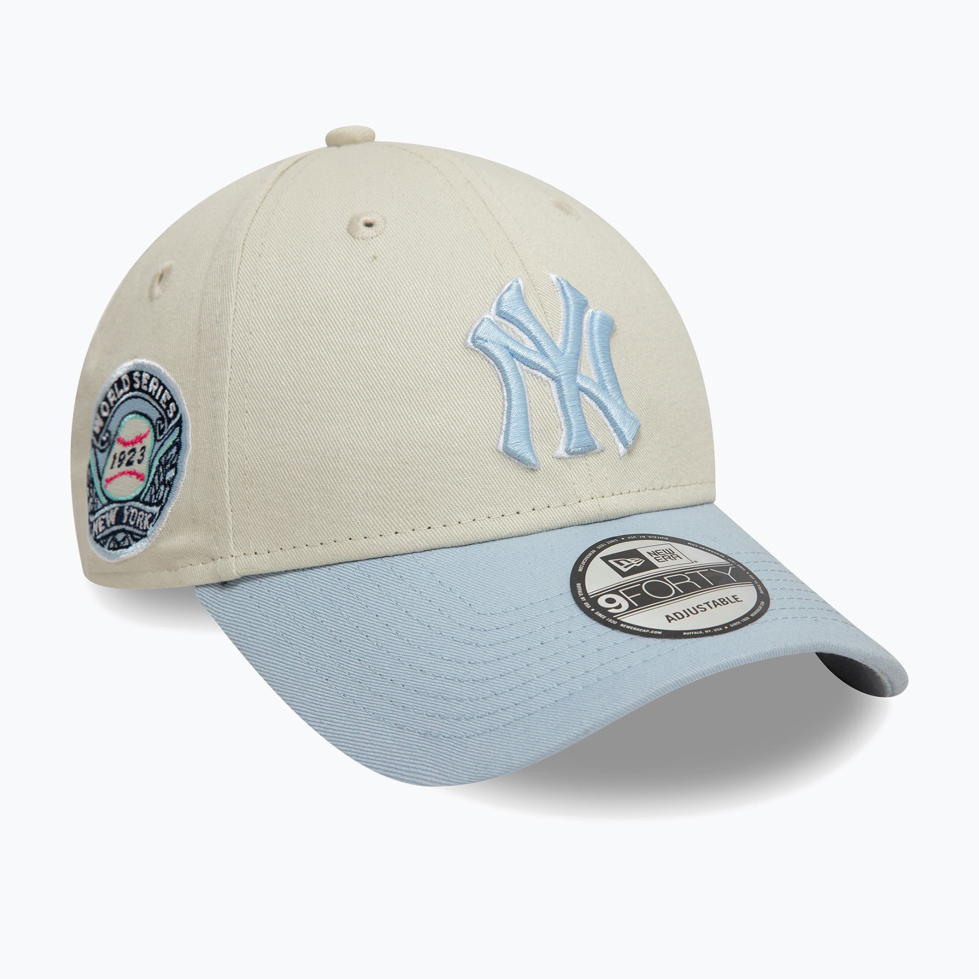 Czapka z daszkiem New Era WS Patch 9Forty New York Yankees light beige 