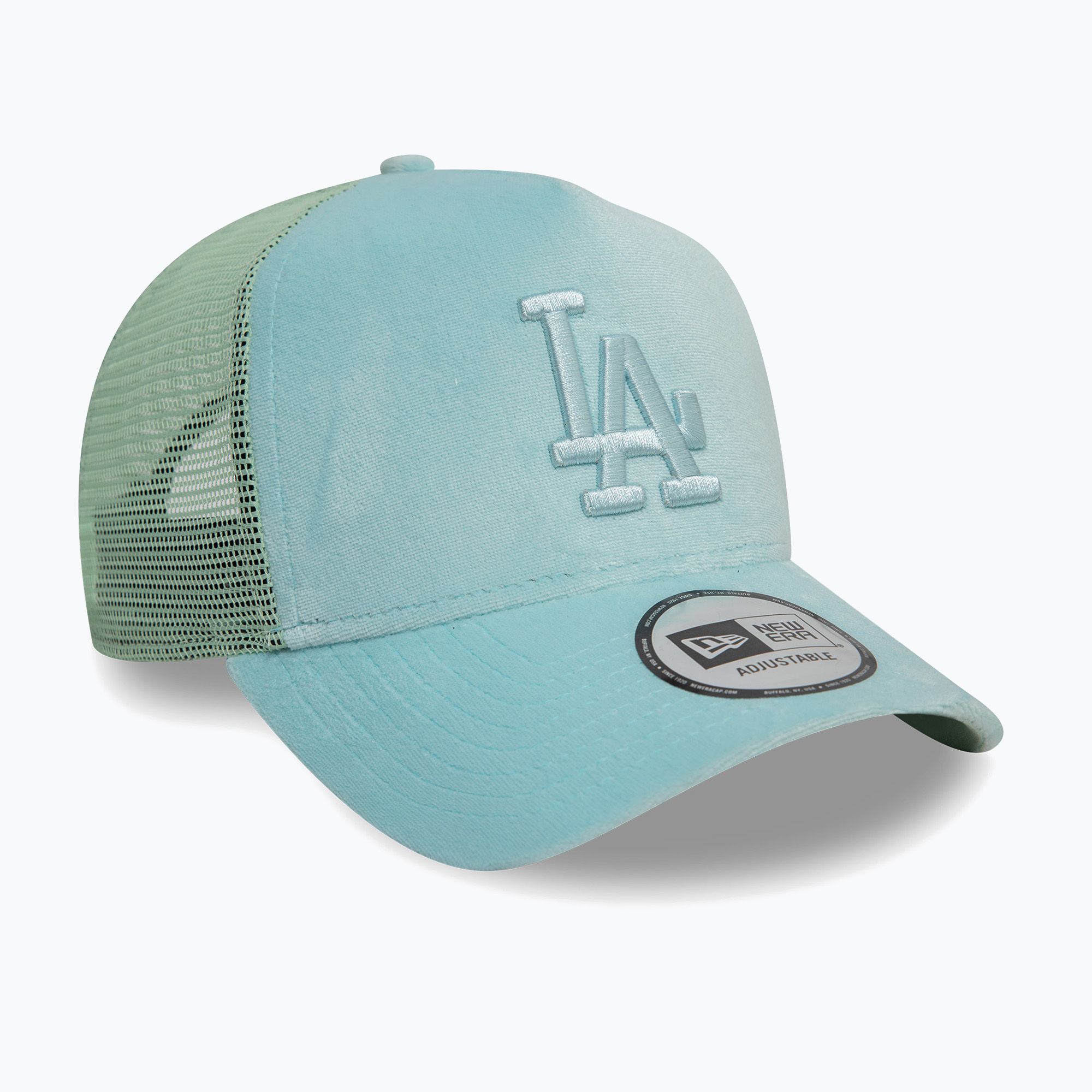 Czapka z daszkiem New Era Velour Trucker Los Angeles Dodgers green pstl 