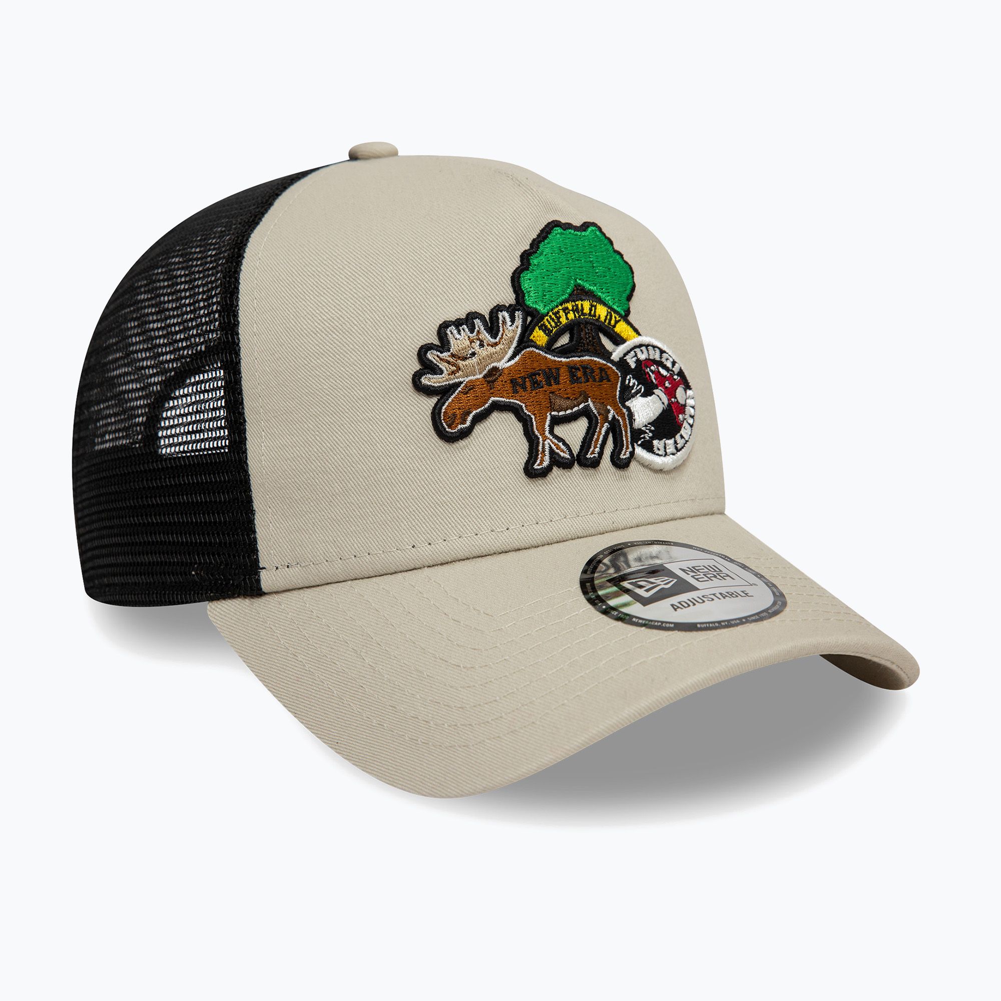 Czapka z daszkiem New Era NE Outdoor Patch Trucker light beige 