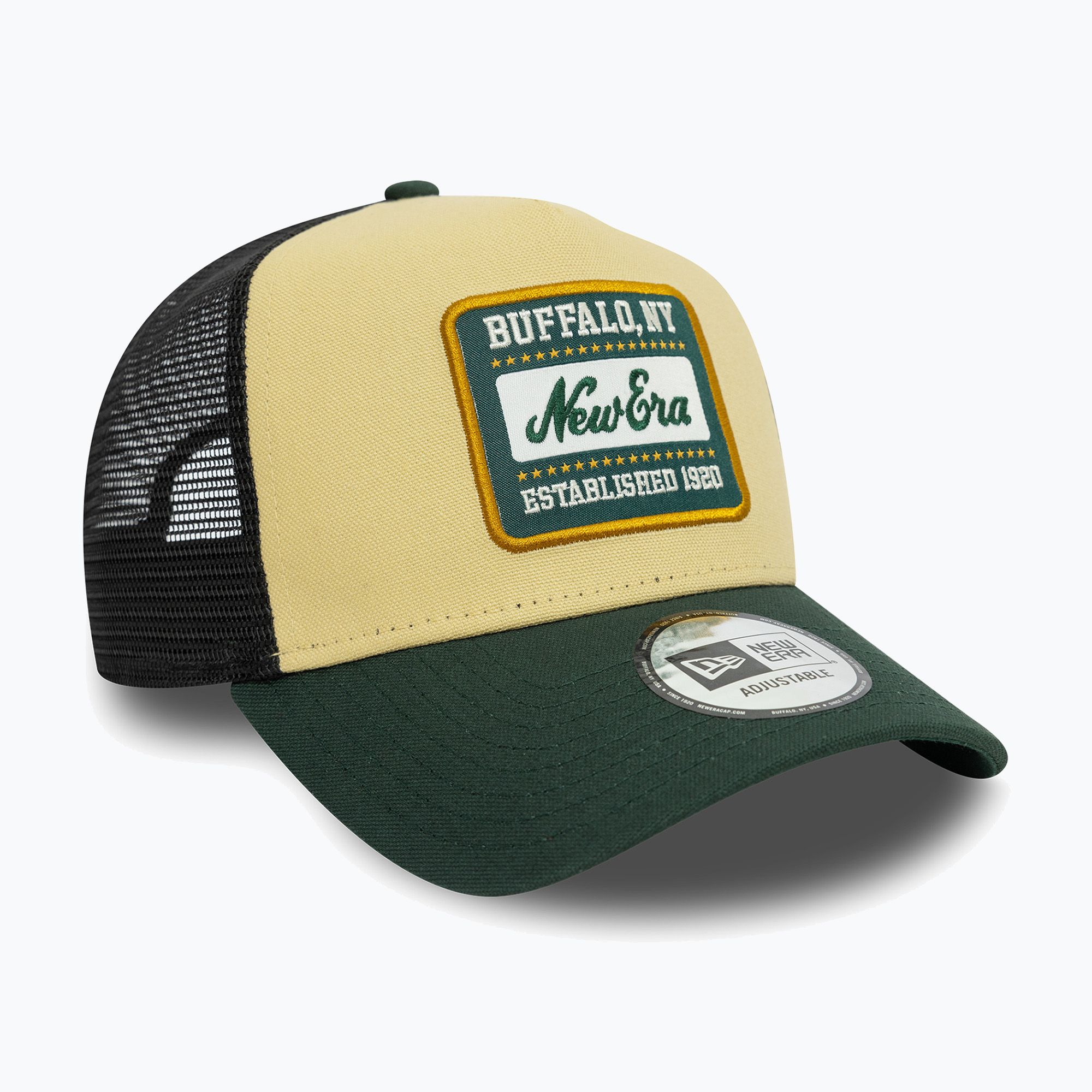 Czapka z daszkiemk New Era NE Patch Canvas Trucker light beige 