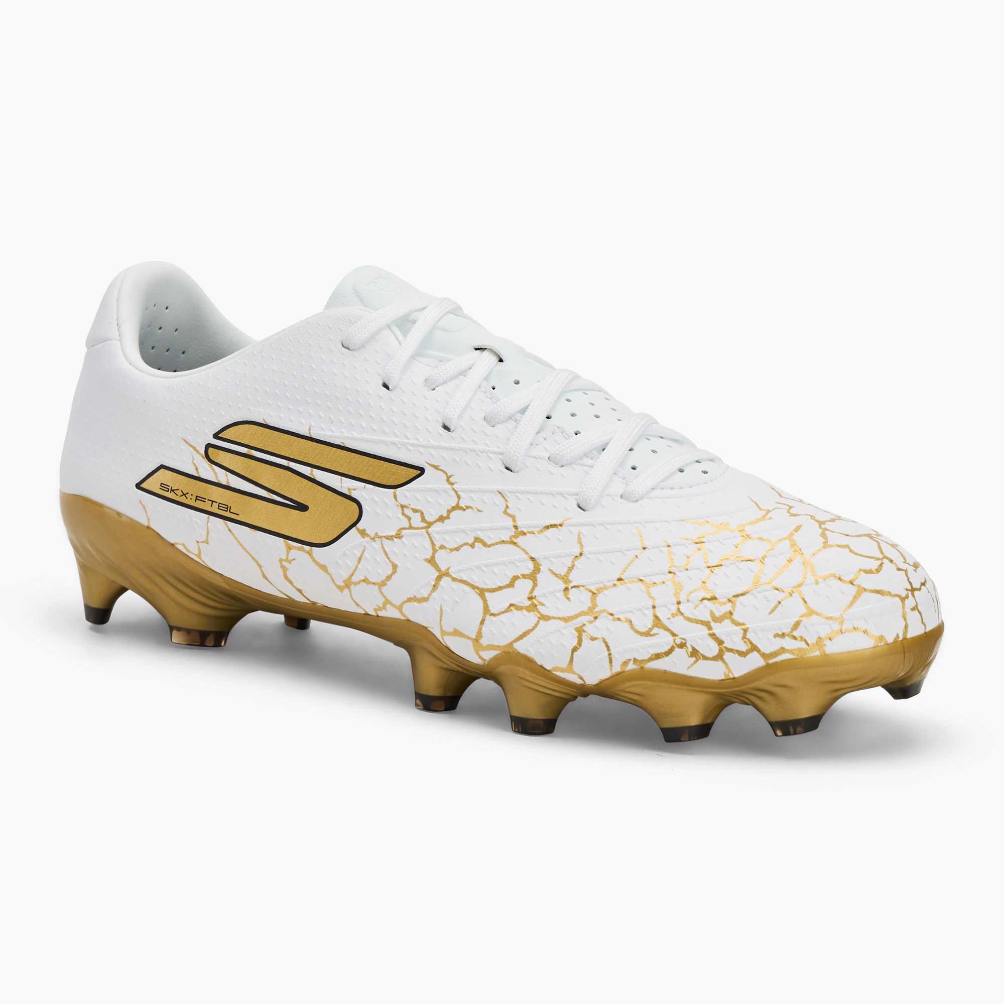 Buty piłkarskie męskie SKECHERS Skx_ 1.5 Academy FG white/gold 