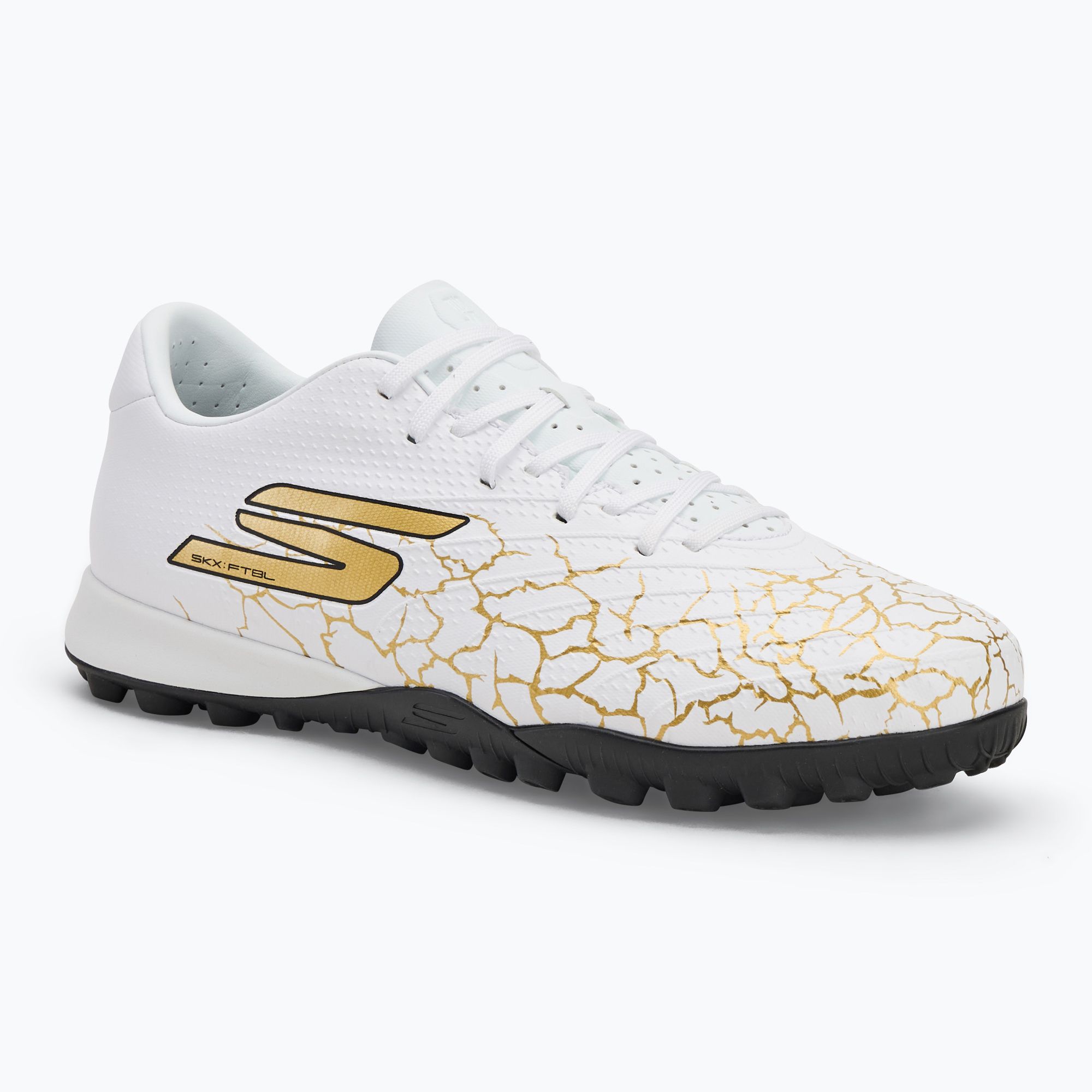 Buty piłkarskie męskie SKECHERS Skx_1.5 Academy TF white/gold 