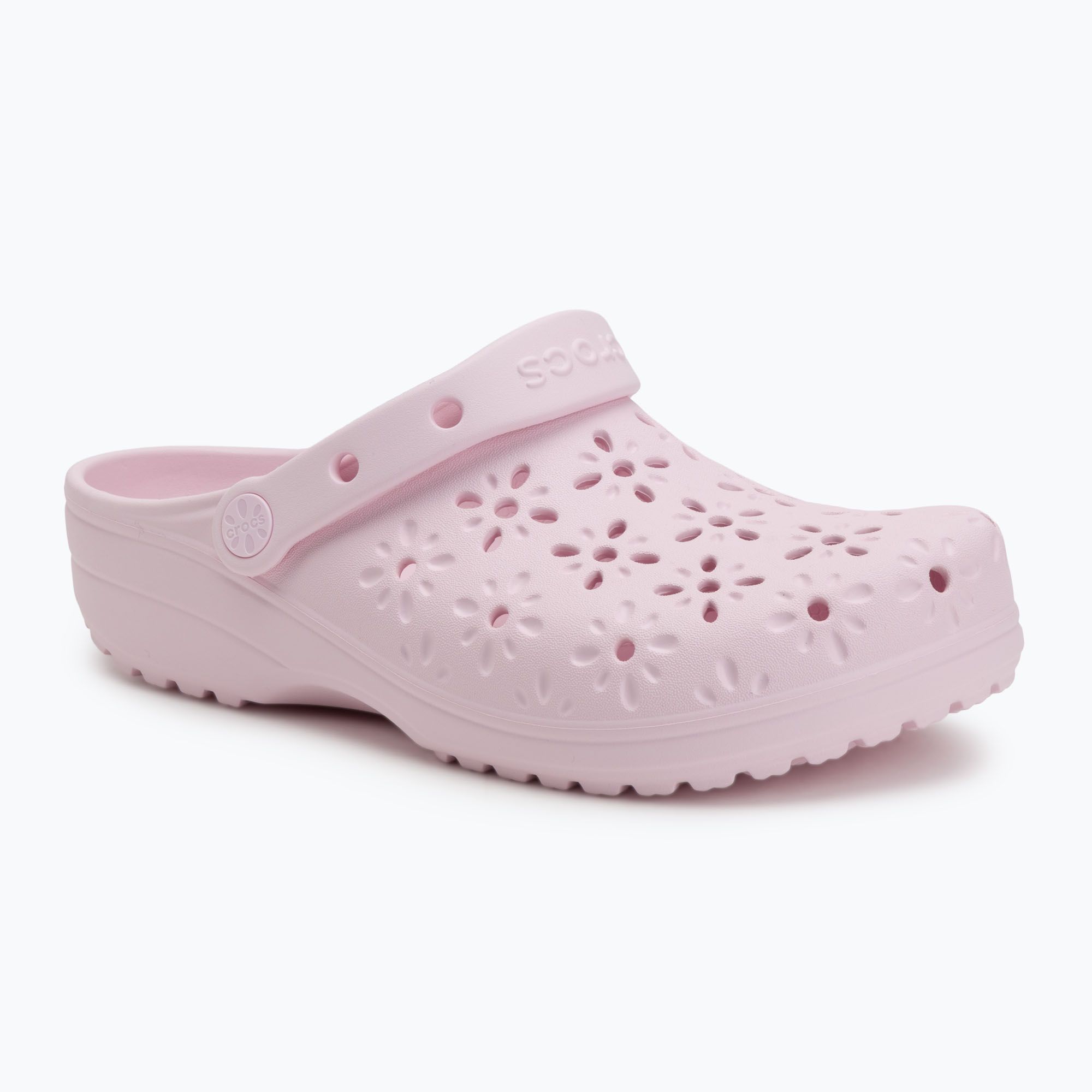 Klapki Crocs Classic Floral Cutout Clog pink milk 