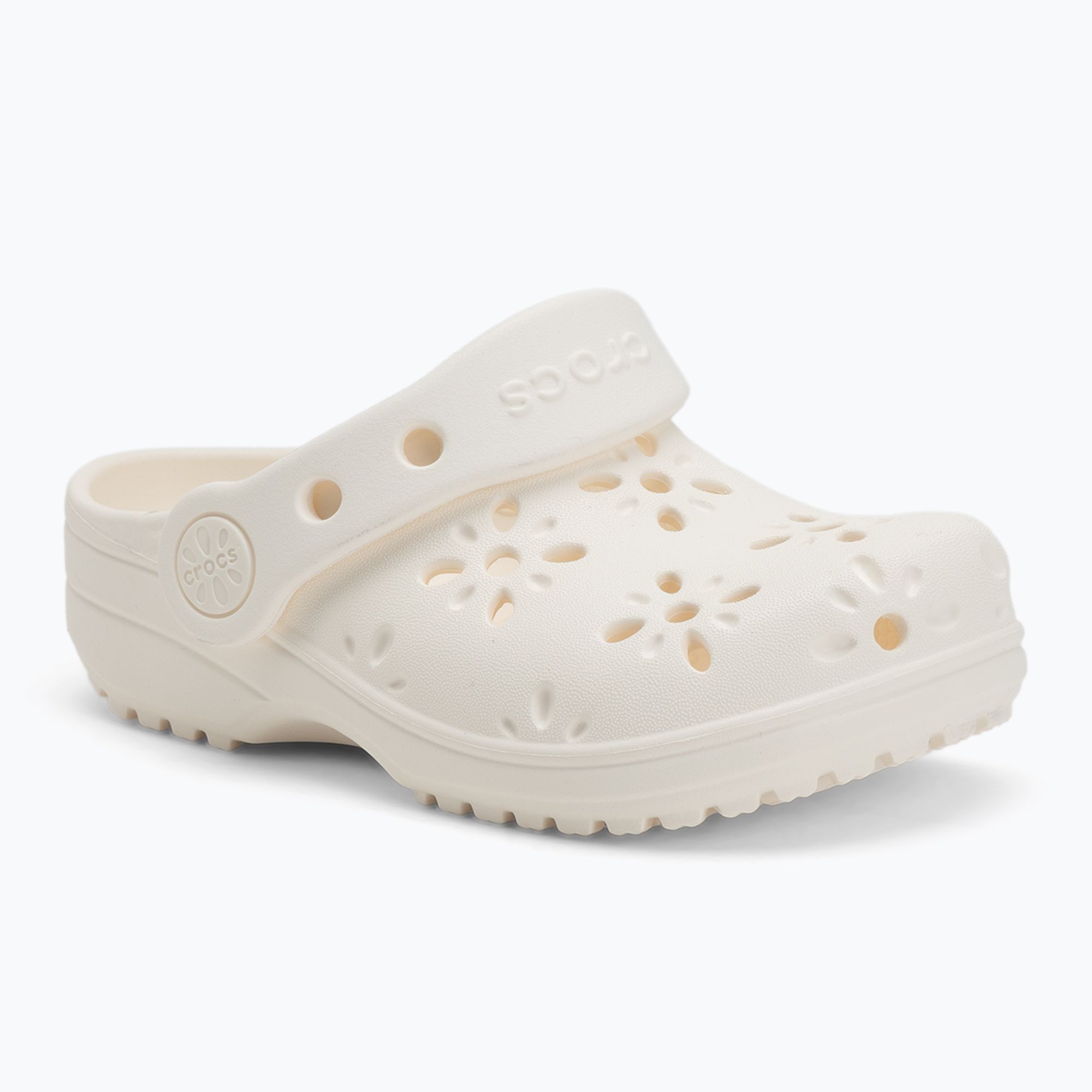 Klapki dziecięce Crocs Classic Floral Cutout Clog Kids Toddler chalk 