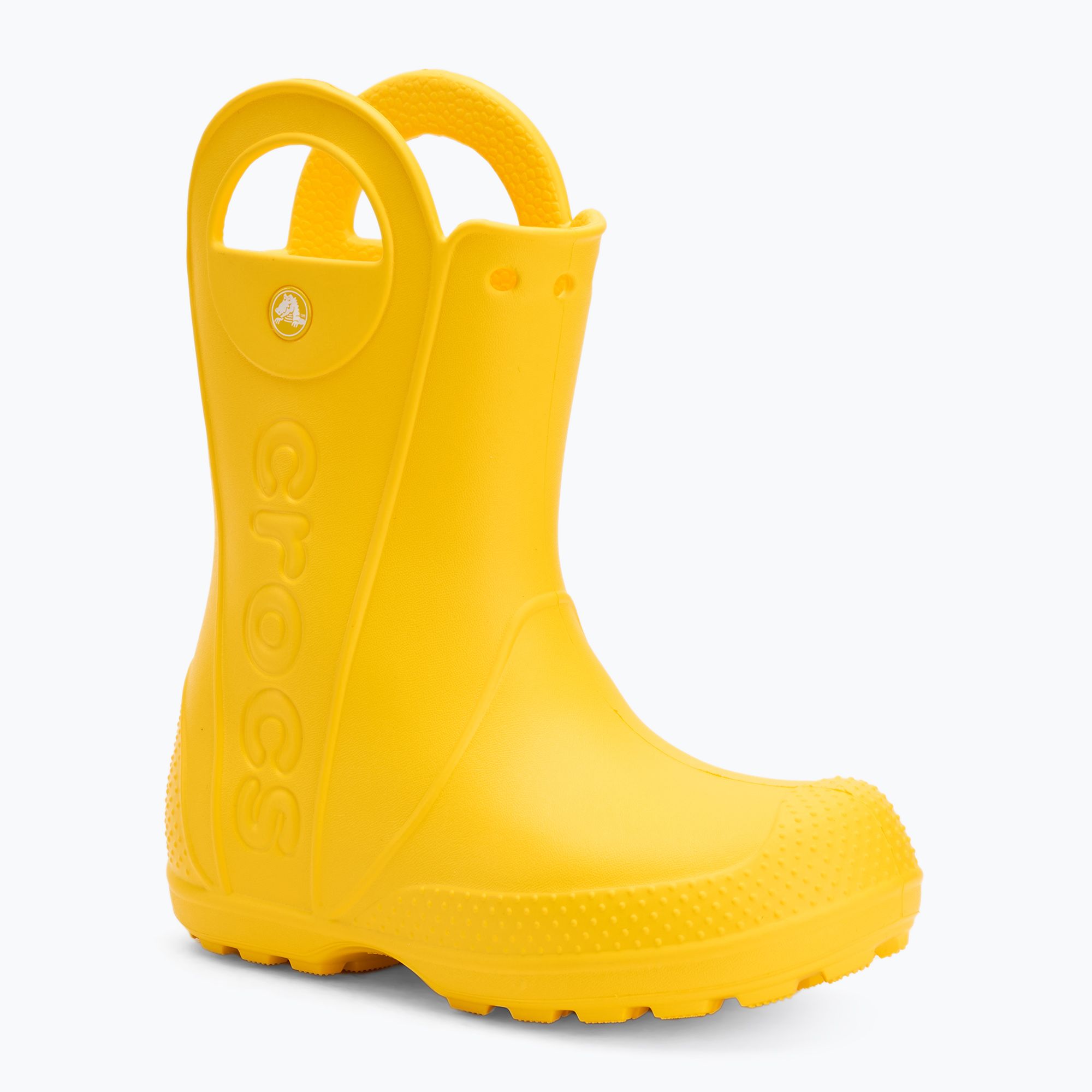 Kalosze dziecięce Crocs Handle It Rain Boot Kids yellow 