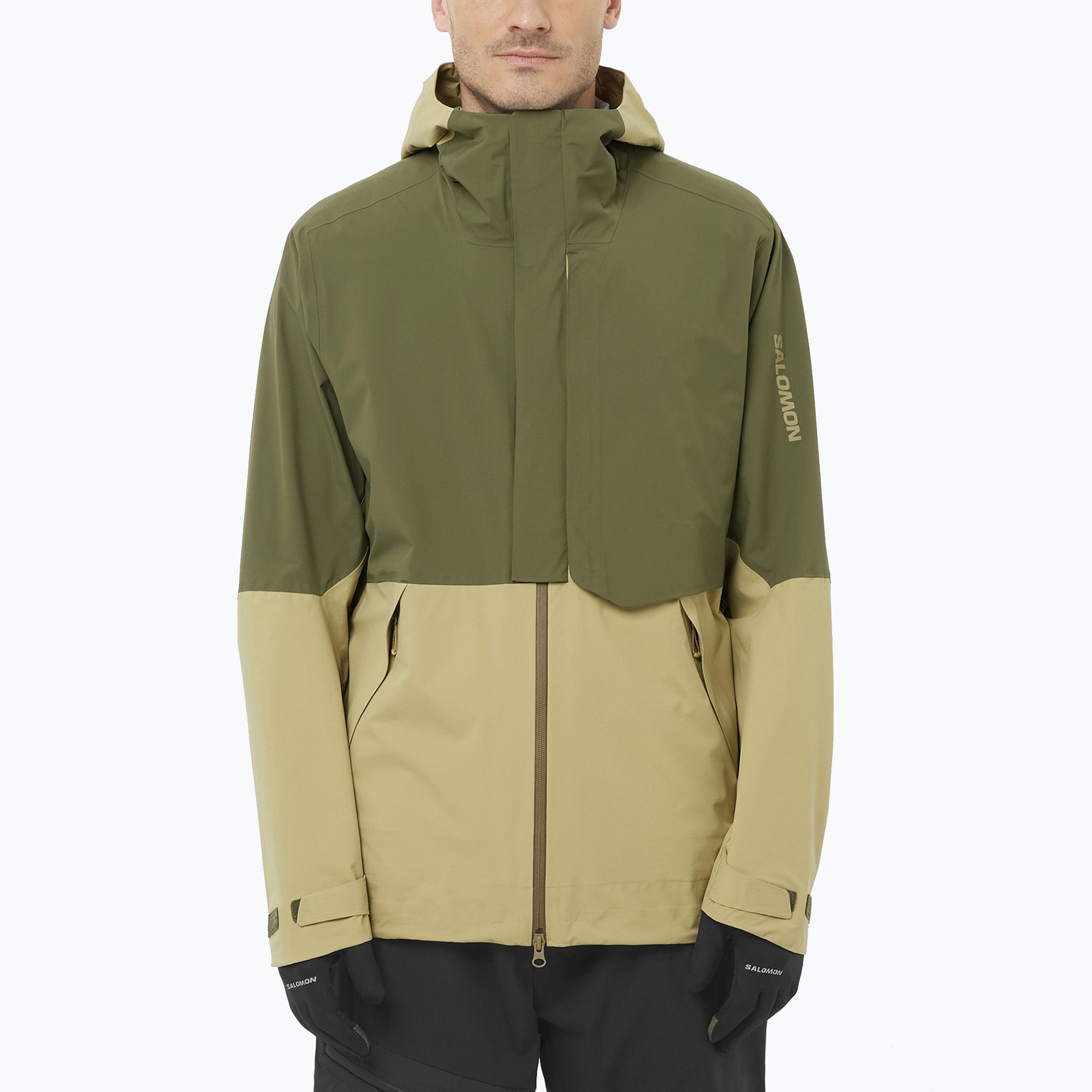 Kurtka softshell męska Salomon Outherpath Pro 2.5 l gray green/grape leaf 