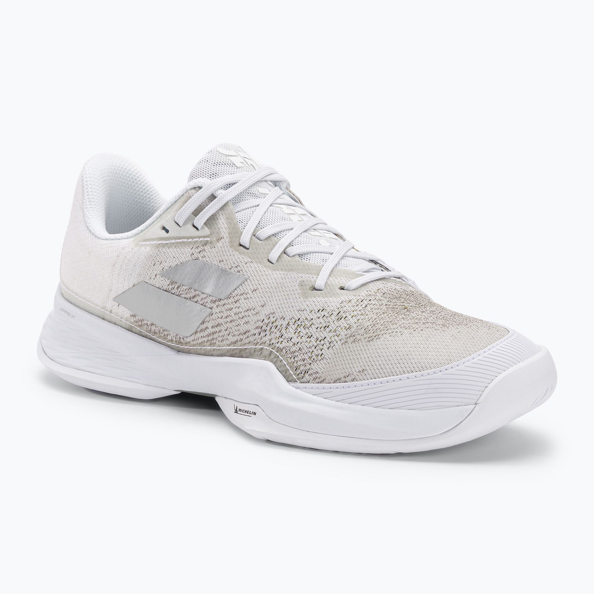 Buty do tenisa męskie Babolat 21 Jet Mach 3 AC white/silver 