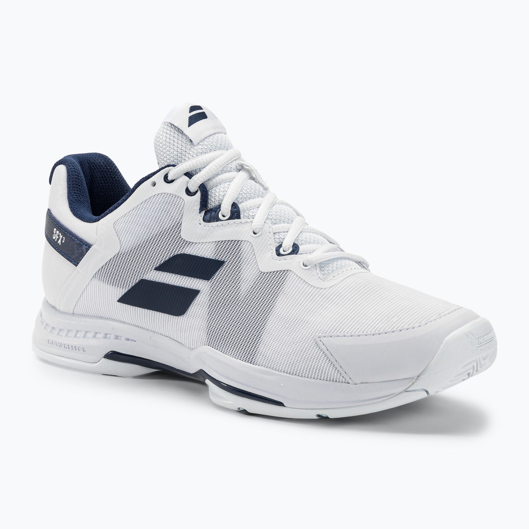 Buty do tenisa męskie Babolat SFX3 All Court white/navy 
