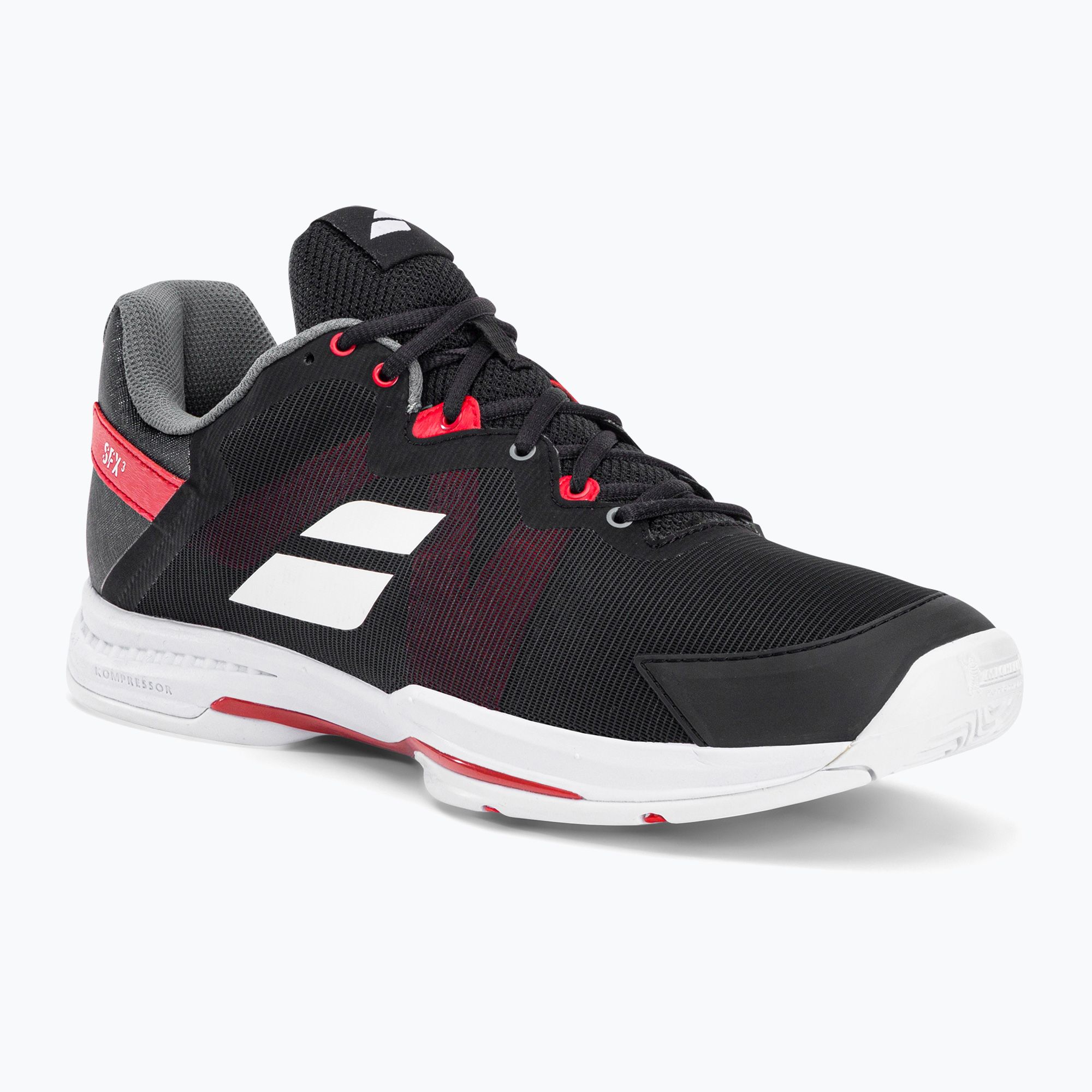 Buty do tenisa męskie Babolat SFX3 All Court black/poppy red 