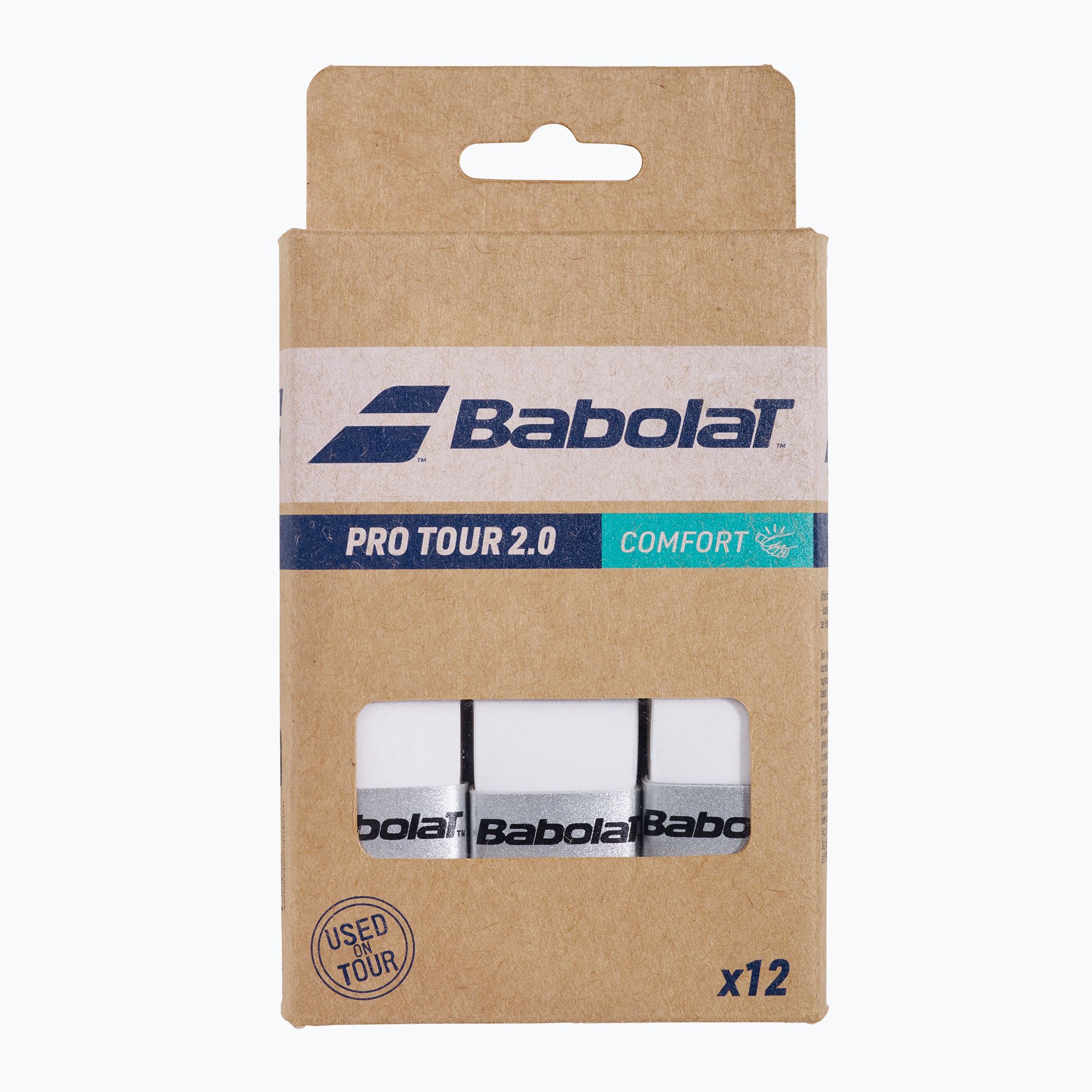 Owijka do rakiet tenisowych Babolat Pro Tour 2.0 12 szt. white 