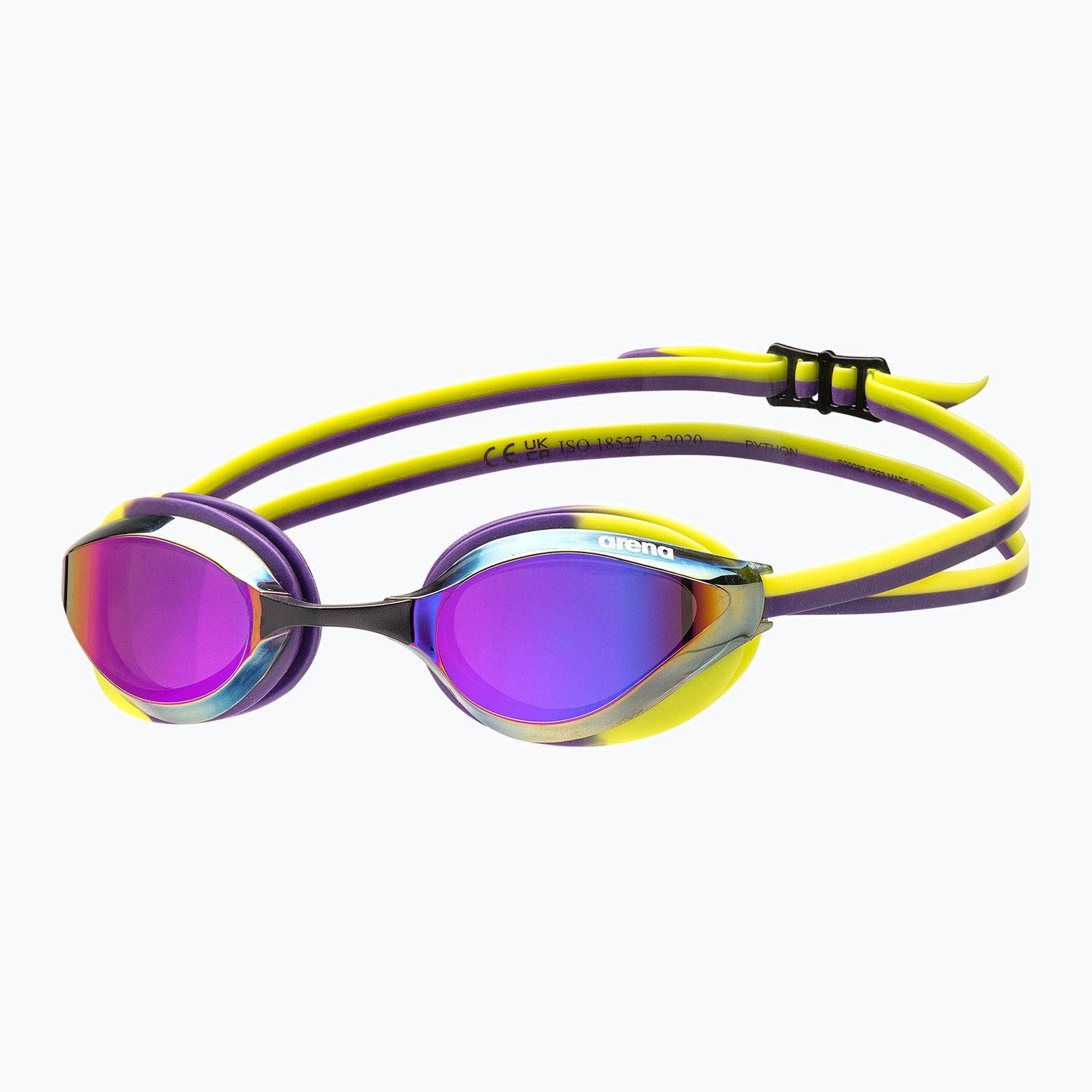 Okulary do pływania arena Python Mirror violet/plum/artic lime (1E763 ...