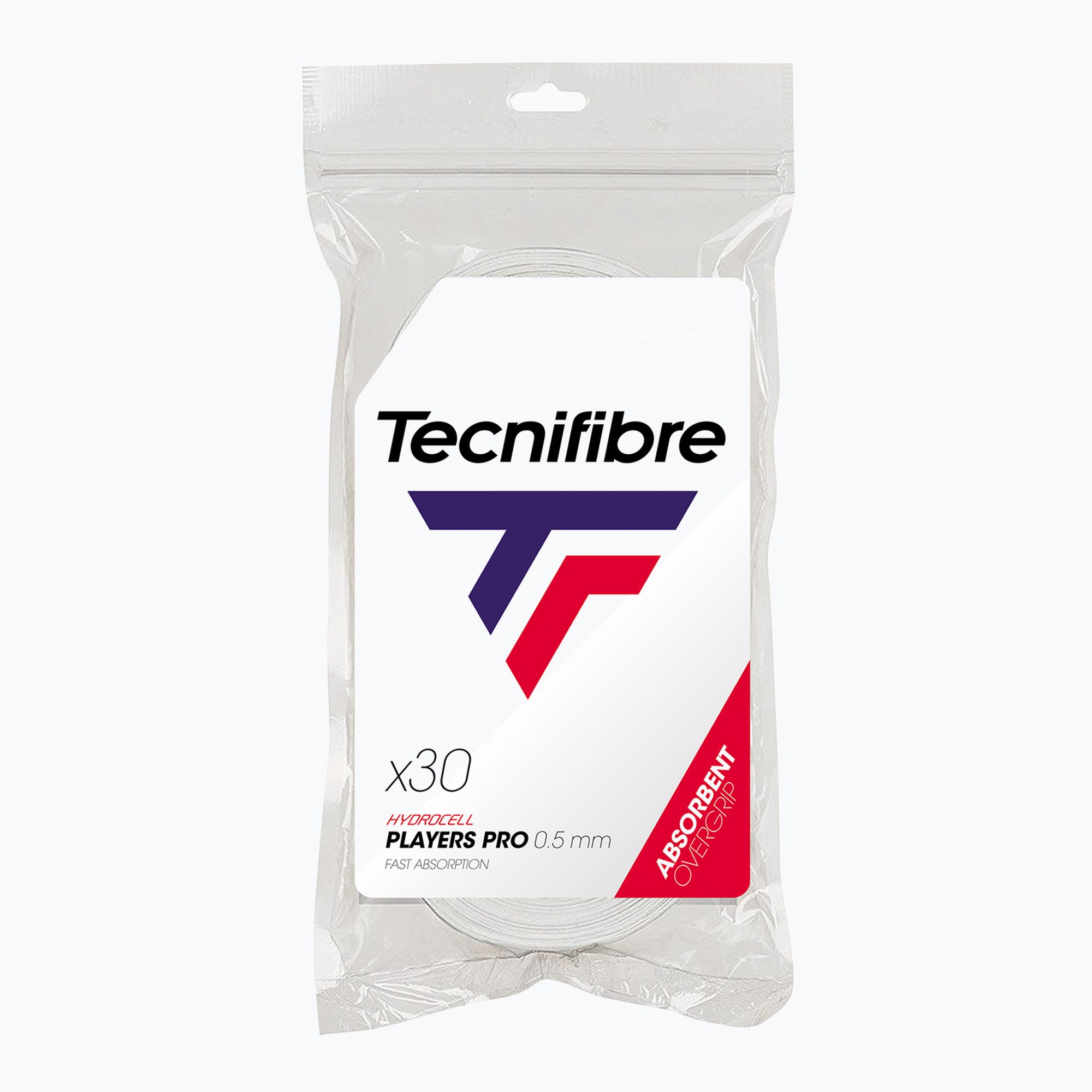Owijki do rakiet tenisowych Tecnifibre Pro Players 30 szt. white 
