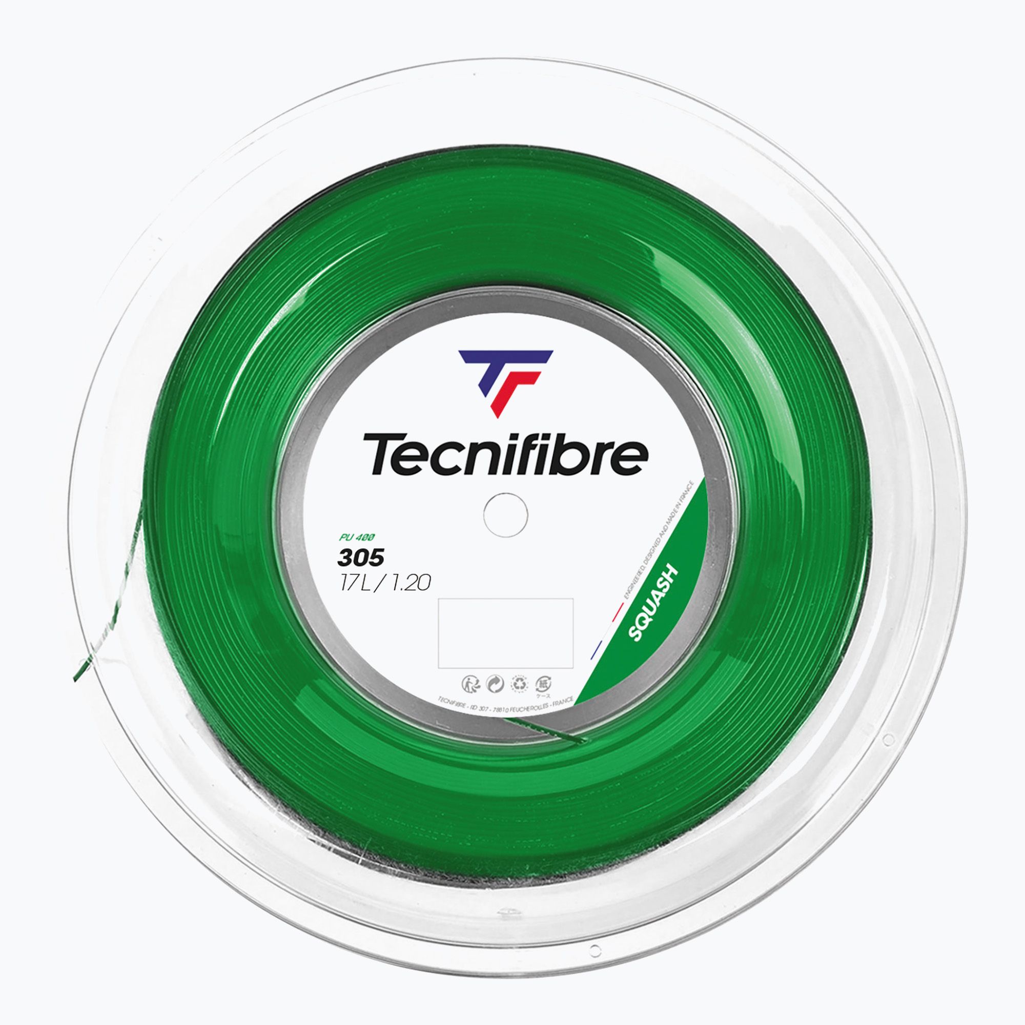 Naciąg do squasha Tecnifibre Reel 200 m green 