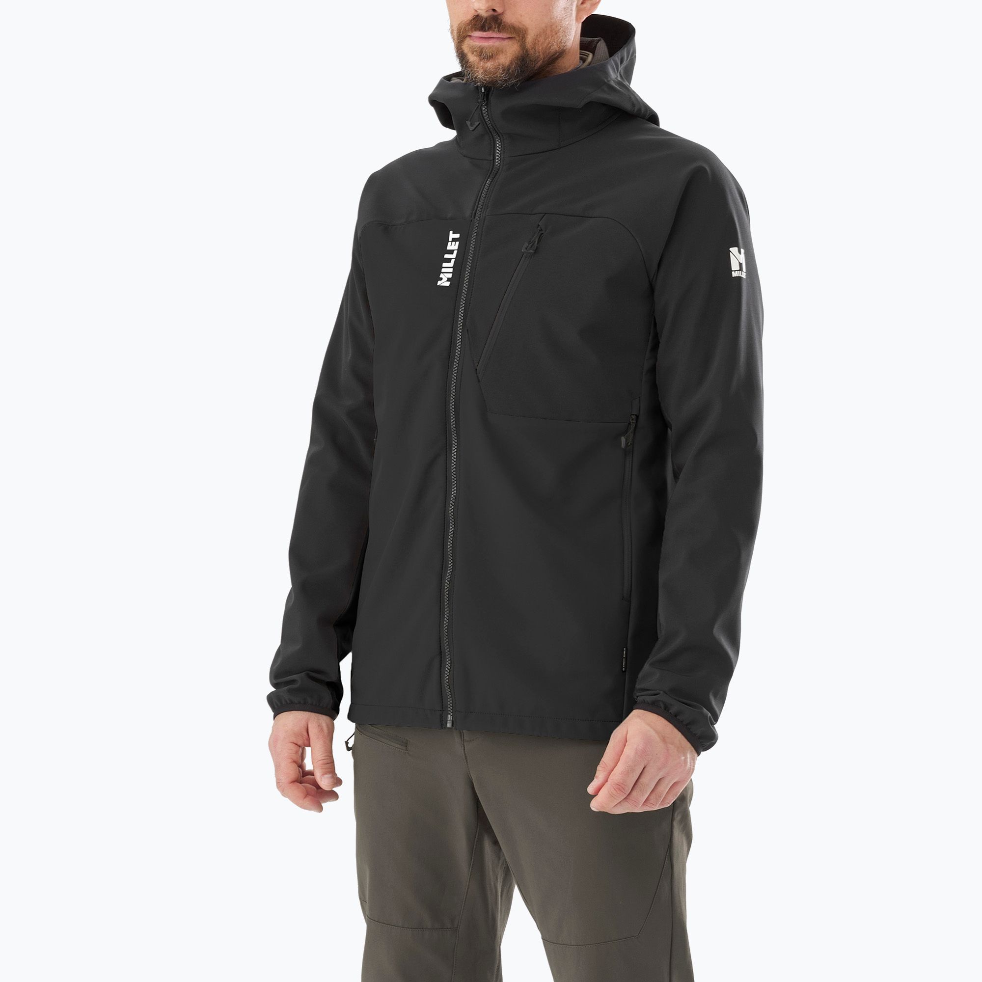Kurtka softshell męska Millet Magma Shield Hoodie black/ noir 