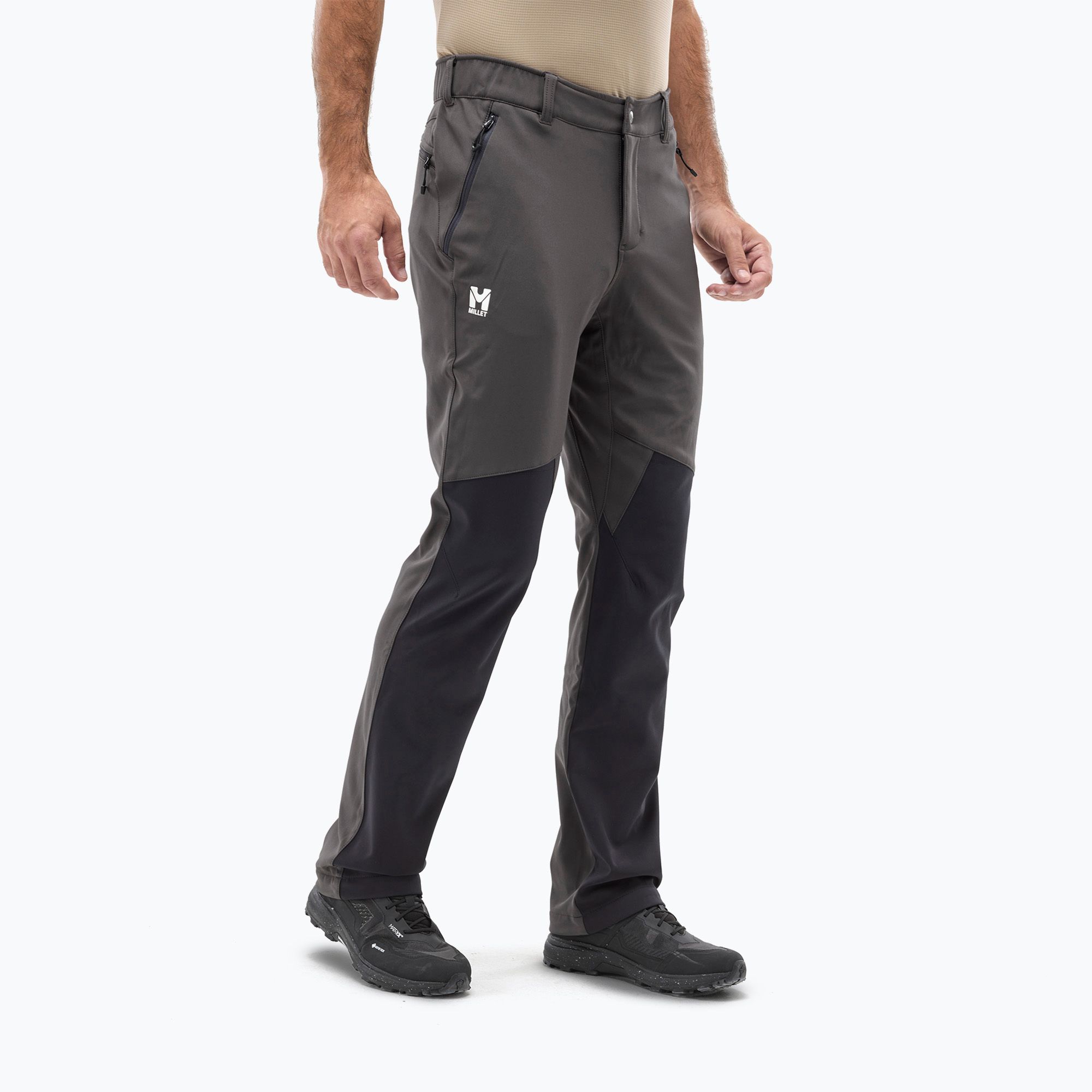 Spodnie turystyczne męskie Millet Lapiaz dark grey/ black 