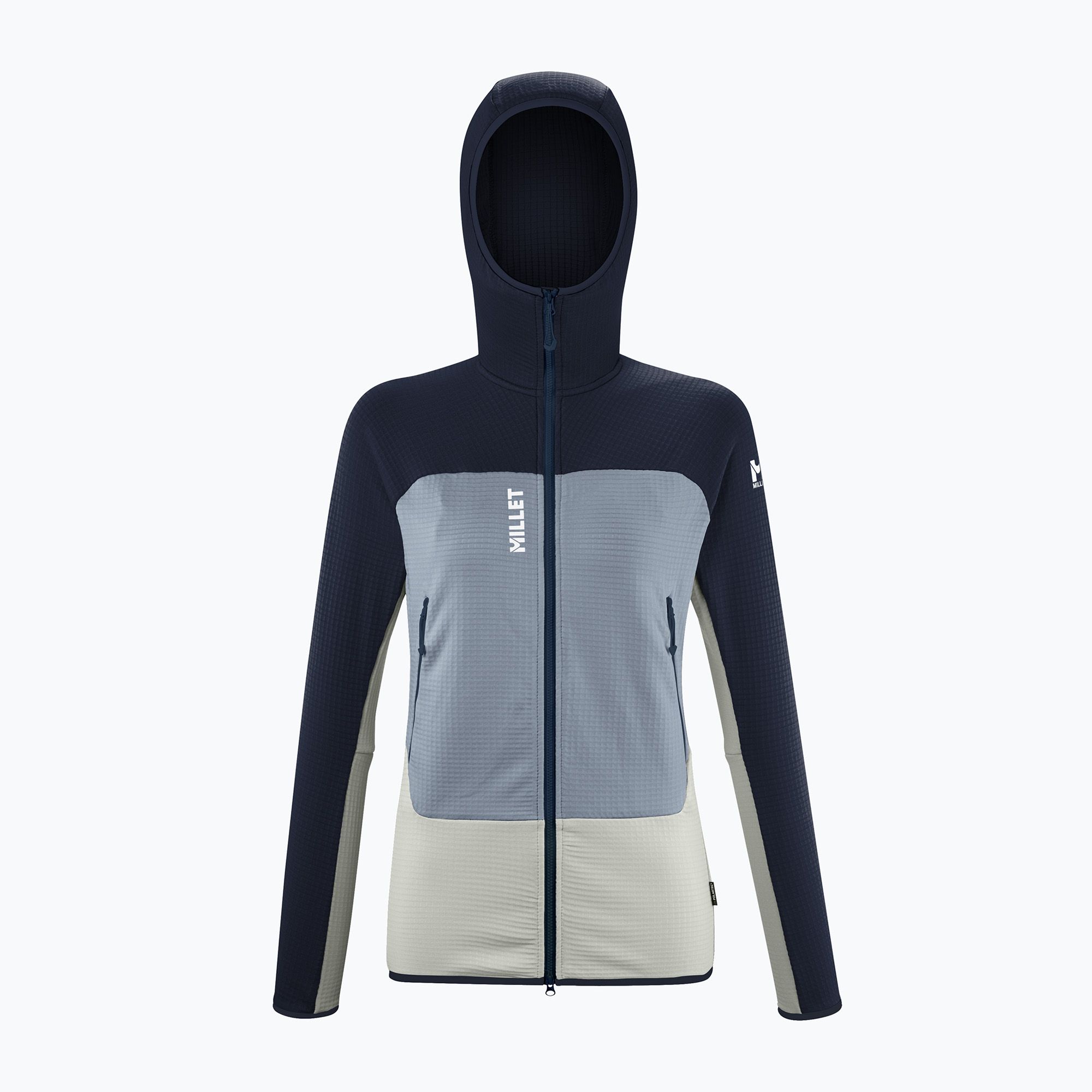 Bluza damska Millet Fusion Grid Hoodie foggy dew/saphir 