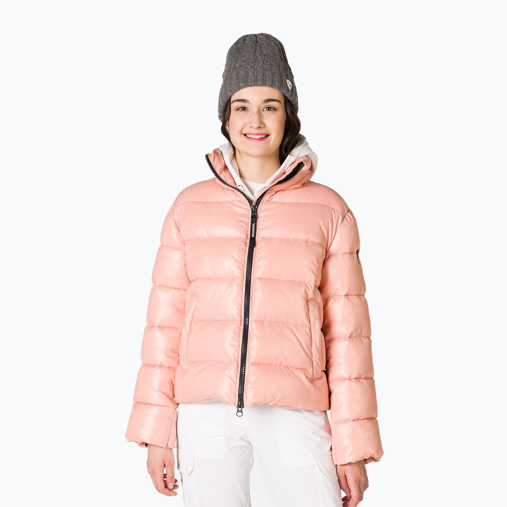 Kurtka damska Rossignol Shiny Bomber pastel pink 