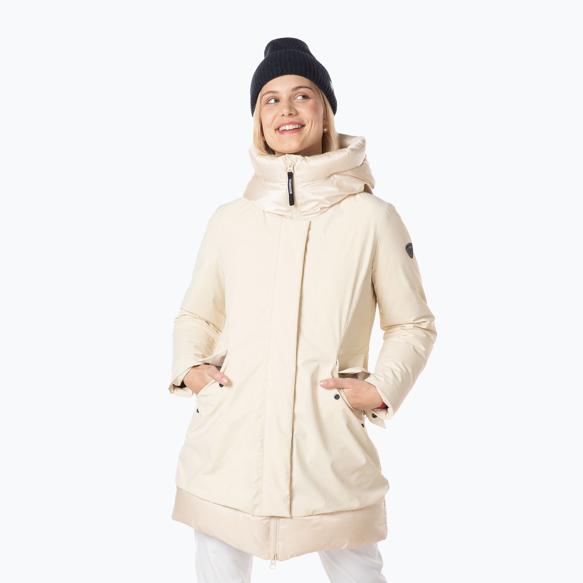 Płaszcz zimowy damski Rossignol Stretch Flat Parka fog 
