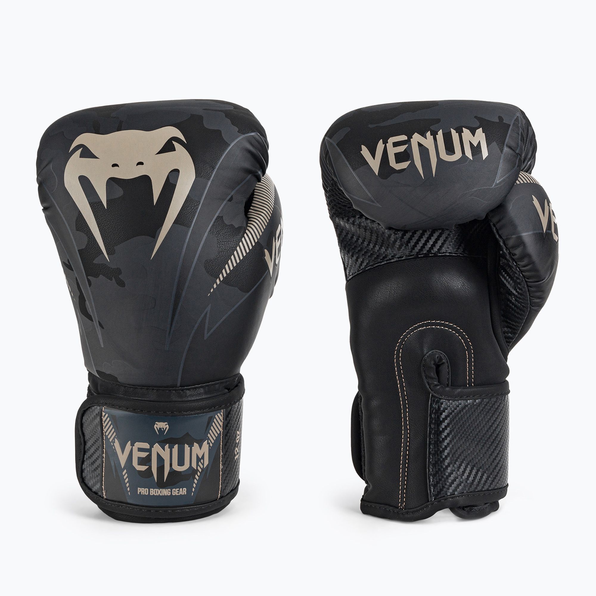 Rękawice bokserskie Venum Impact czarno-szare VENUM-03284-497 