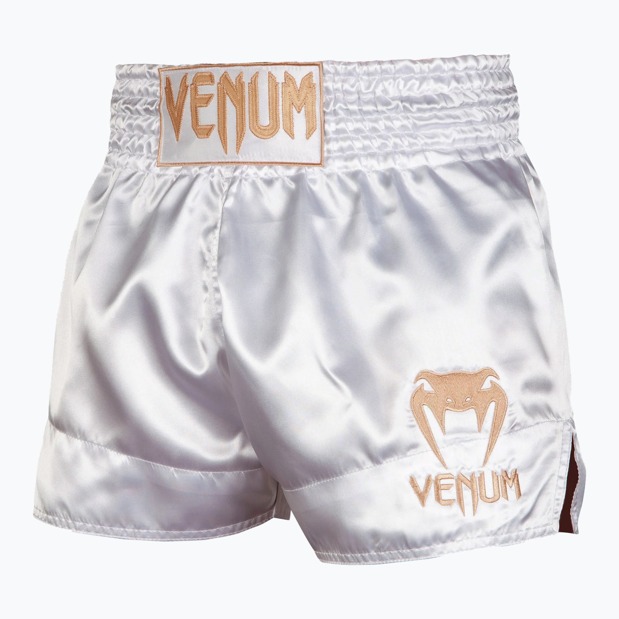 Spodenki treningowe męskie Venum Classic Muay Thai white/gold 
