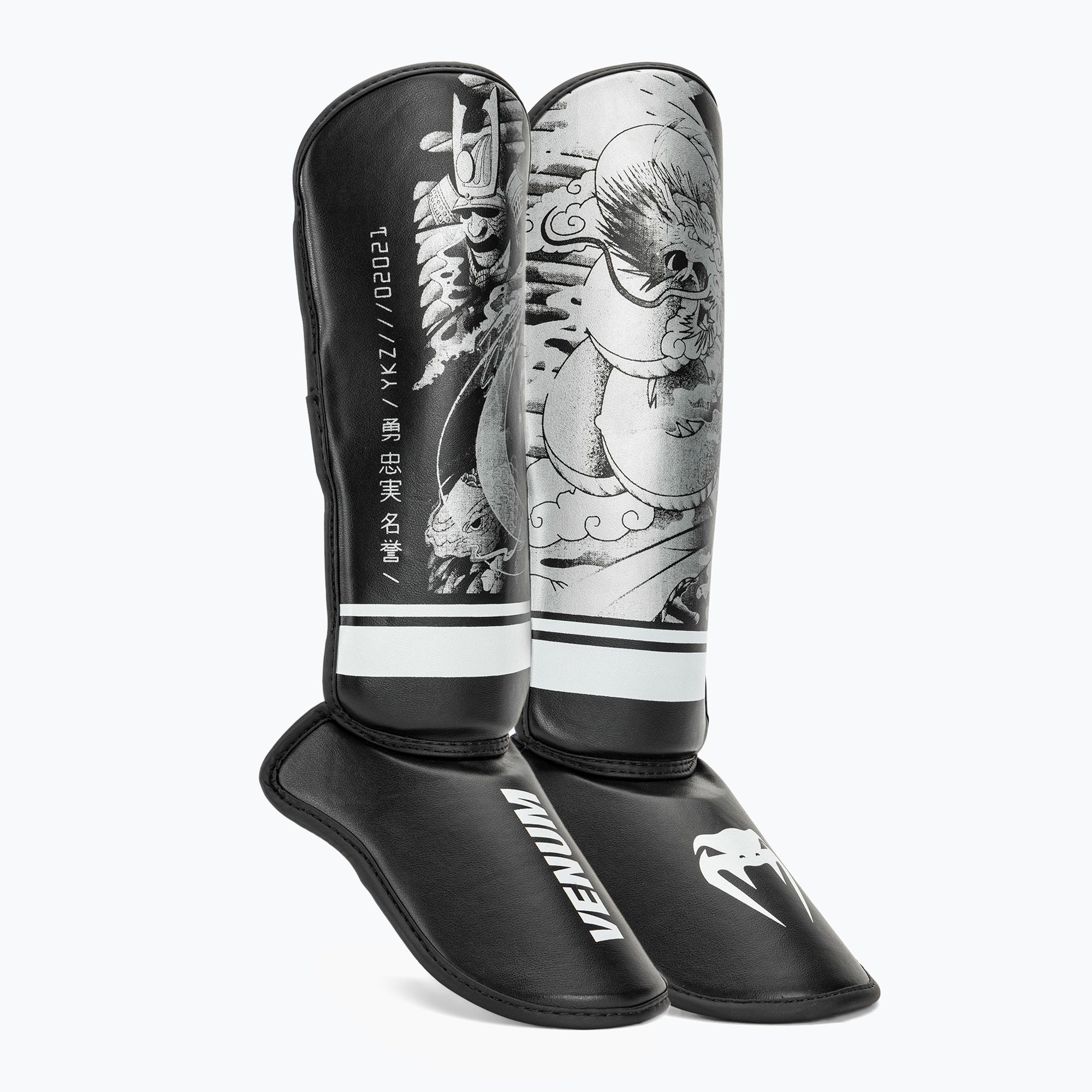 Ochraniacze piszczeli i stóp dziecięce Venum YKZ21 Shin black/white 