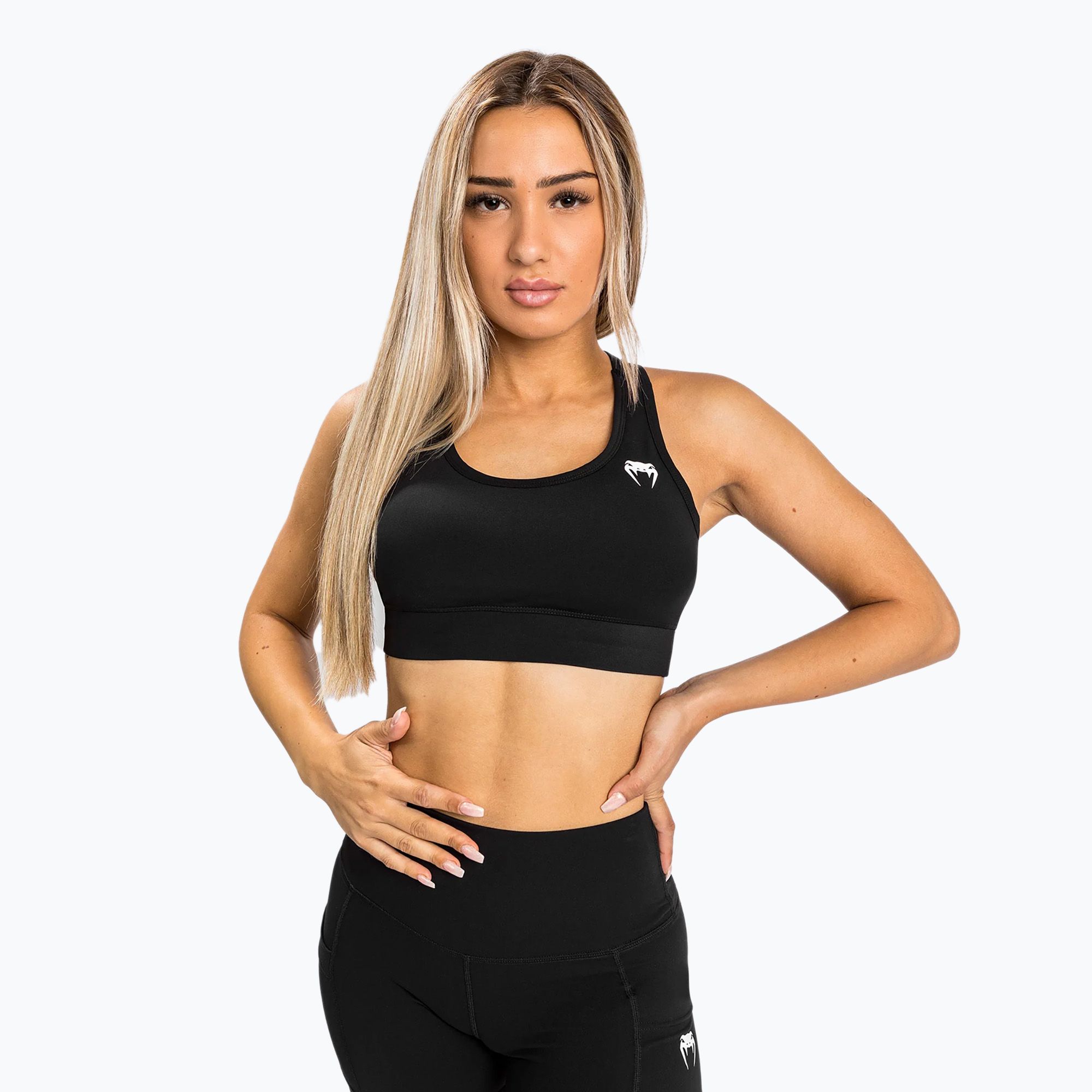 Biustonosz treningowy Venum Essential Medium Impact Sport black 