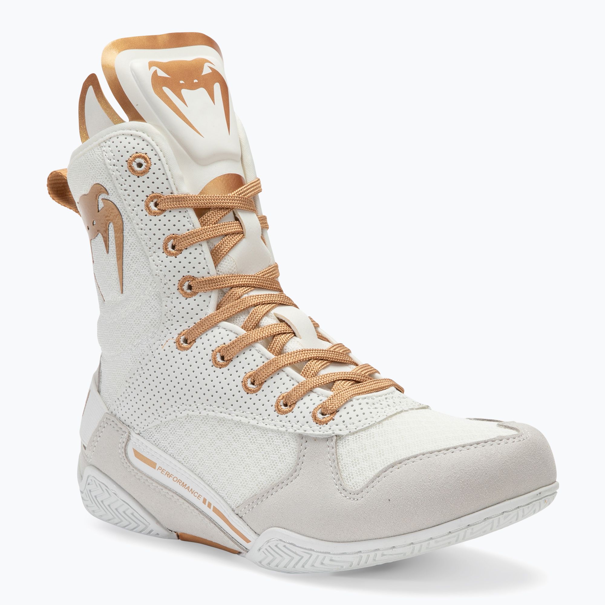Buty bokserskie Venum Elite Boxing white/gold 