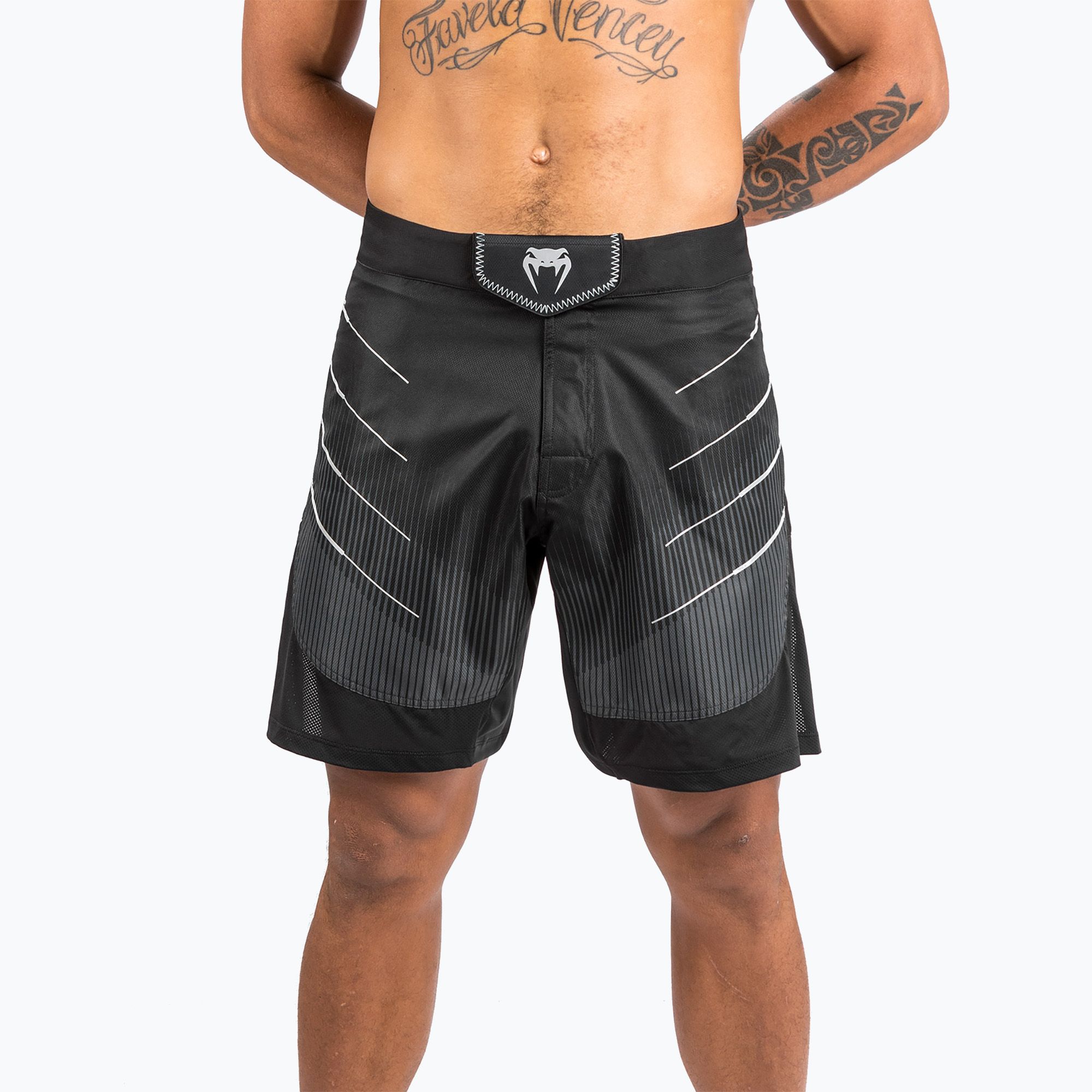 Spodenki treningowe męskie Venum Biomecha Fightshorts black/grey 