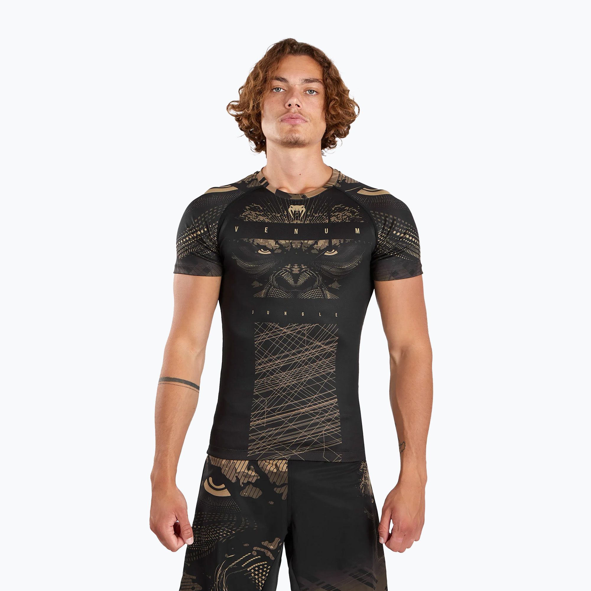 Rashguard męski Venum Gorilla Jungle Rashguard black/sand 