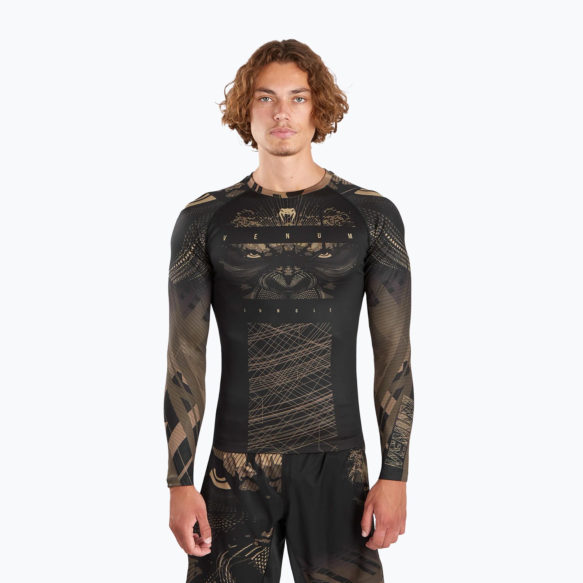 Rashguard męski Venum Gorilla Jungle Rashguard sand/black 