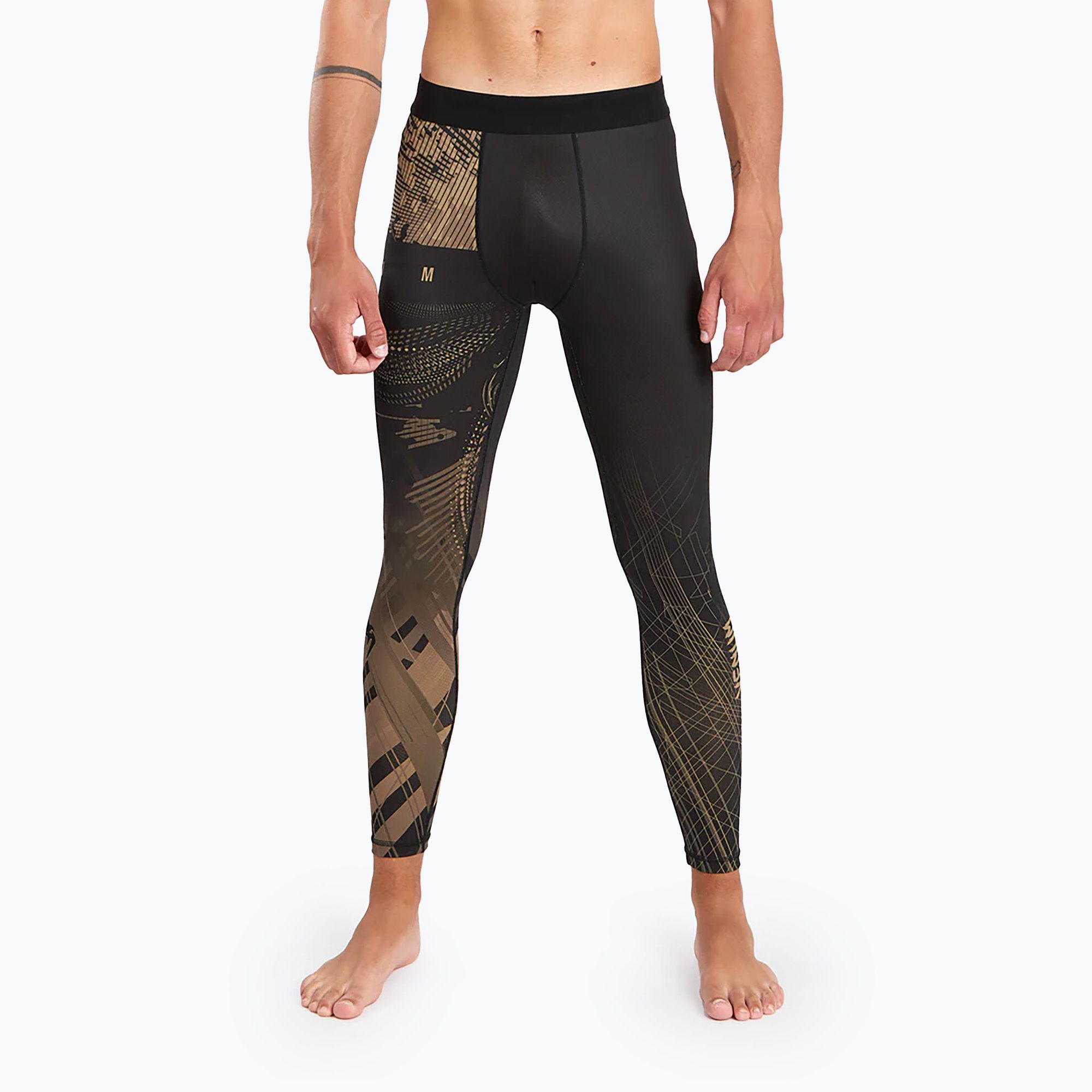 Legginsy treningowe męskie Venum Gorilla Jungle Spats sand/black 