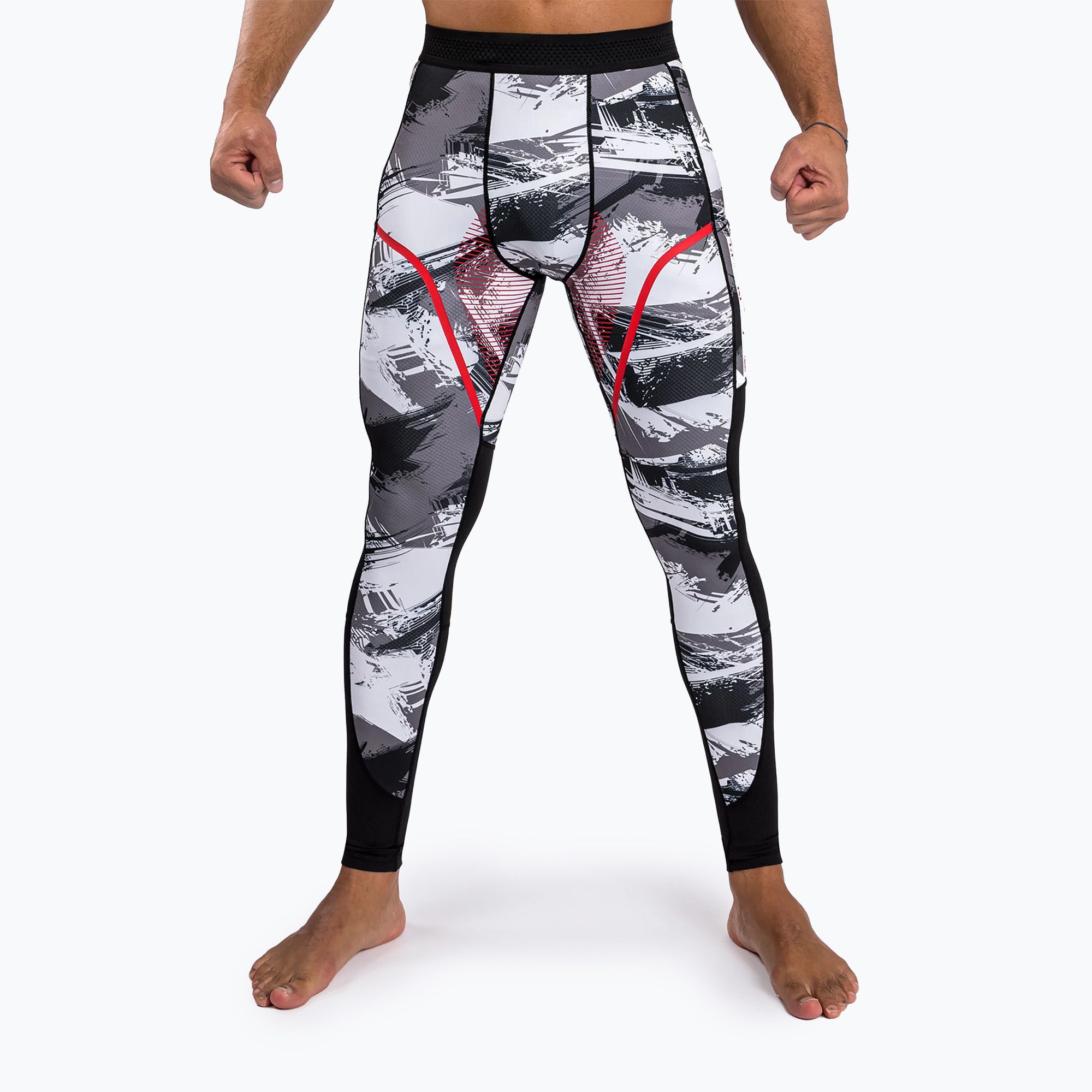 Legginsy męskie Venum Electron 3.0 Spats grey/red 