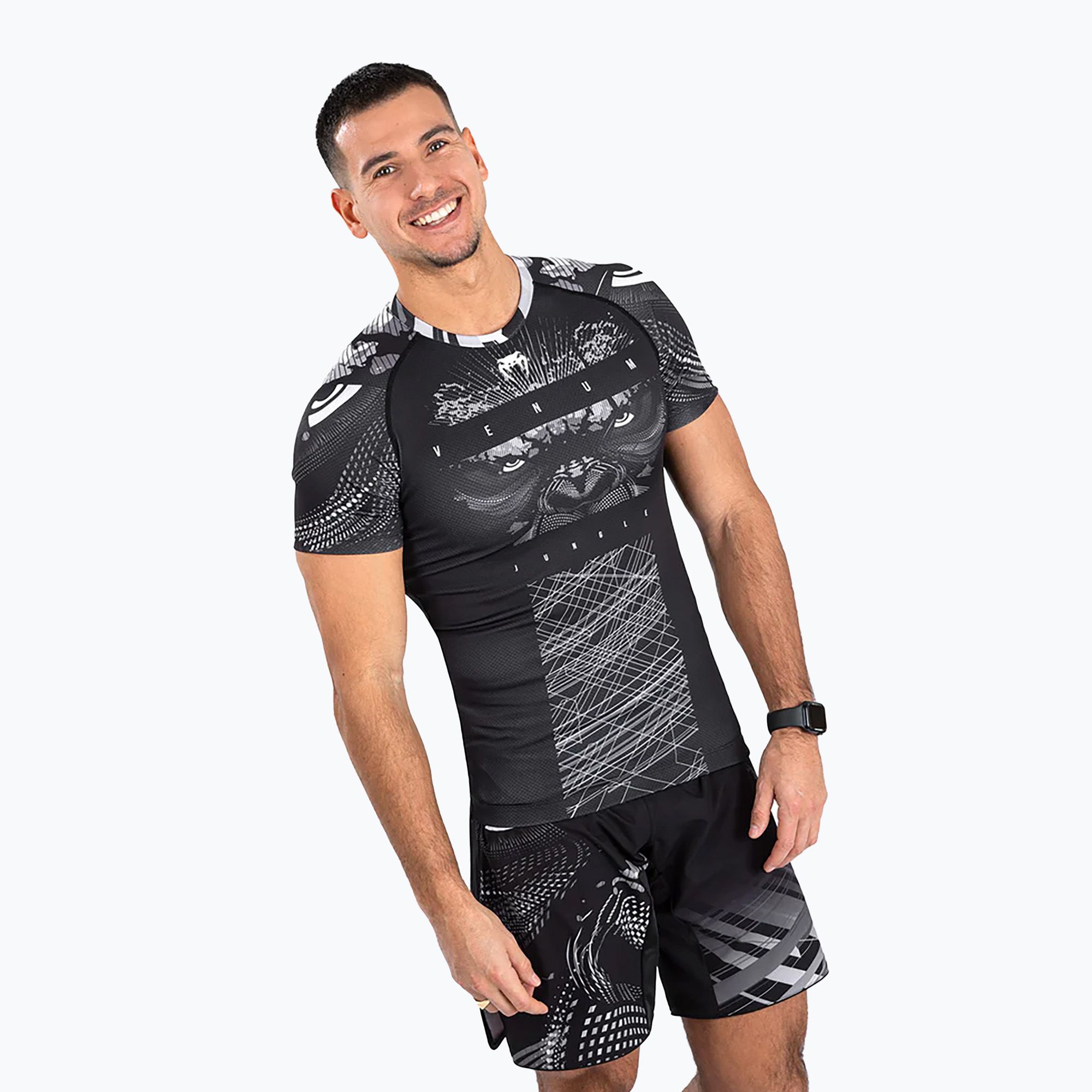 Rashguard męski Venum Gorilla Jungle Rashguard black/white 