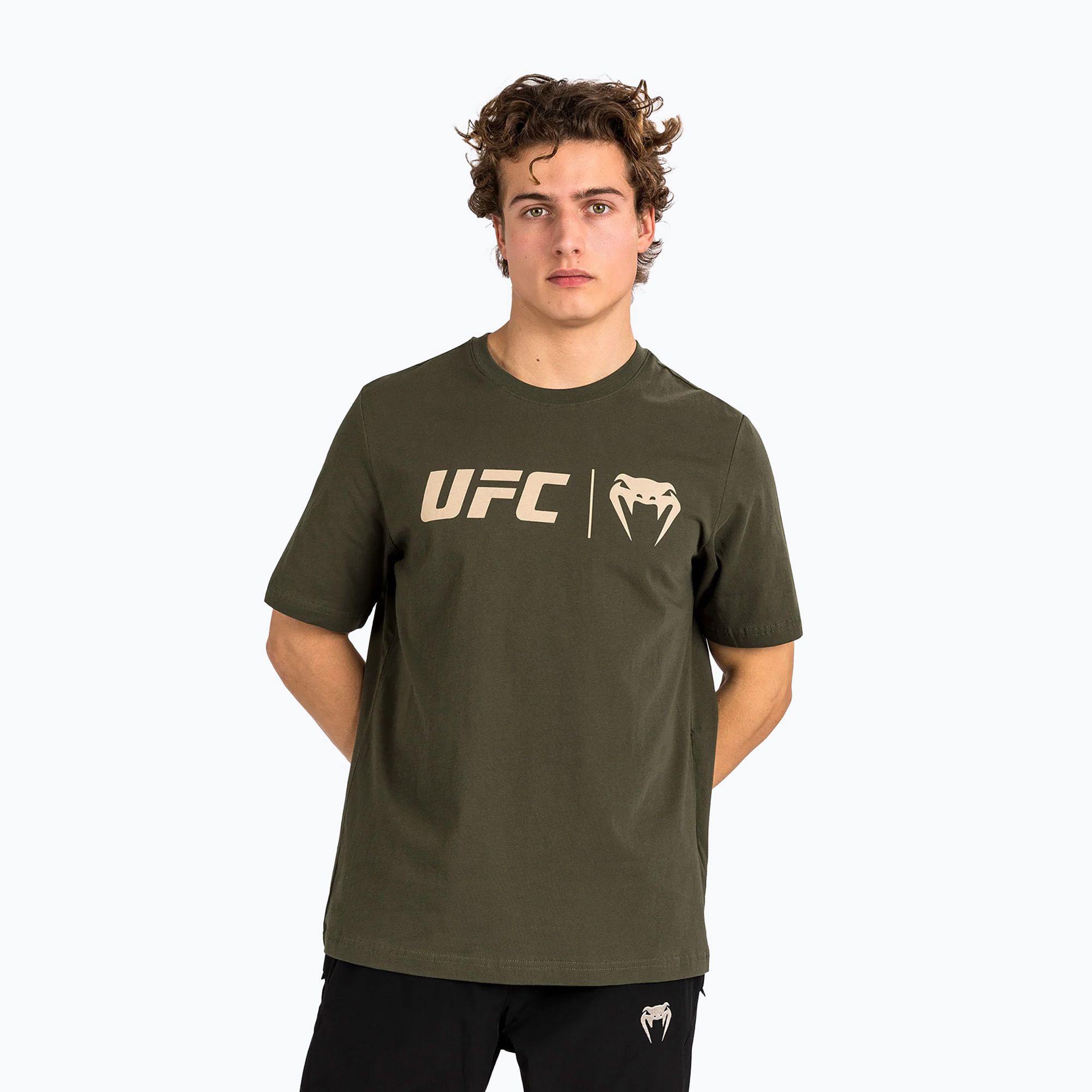 Koszulka męska Venum & UFC Classic khaki/bronze 