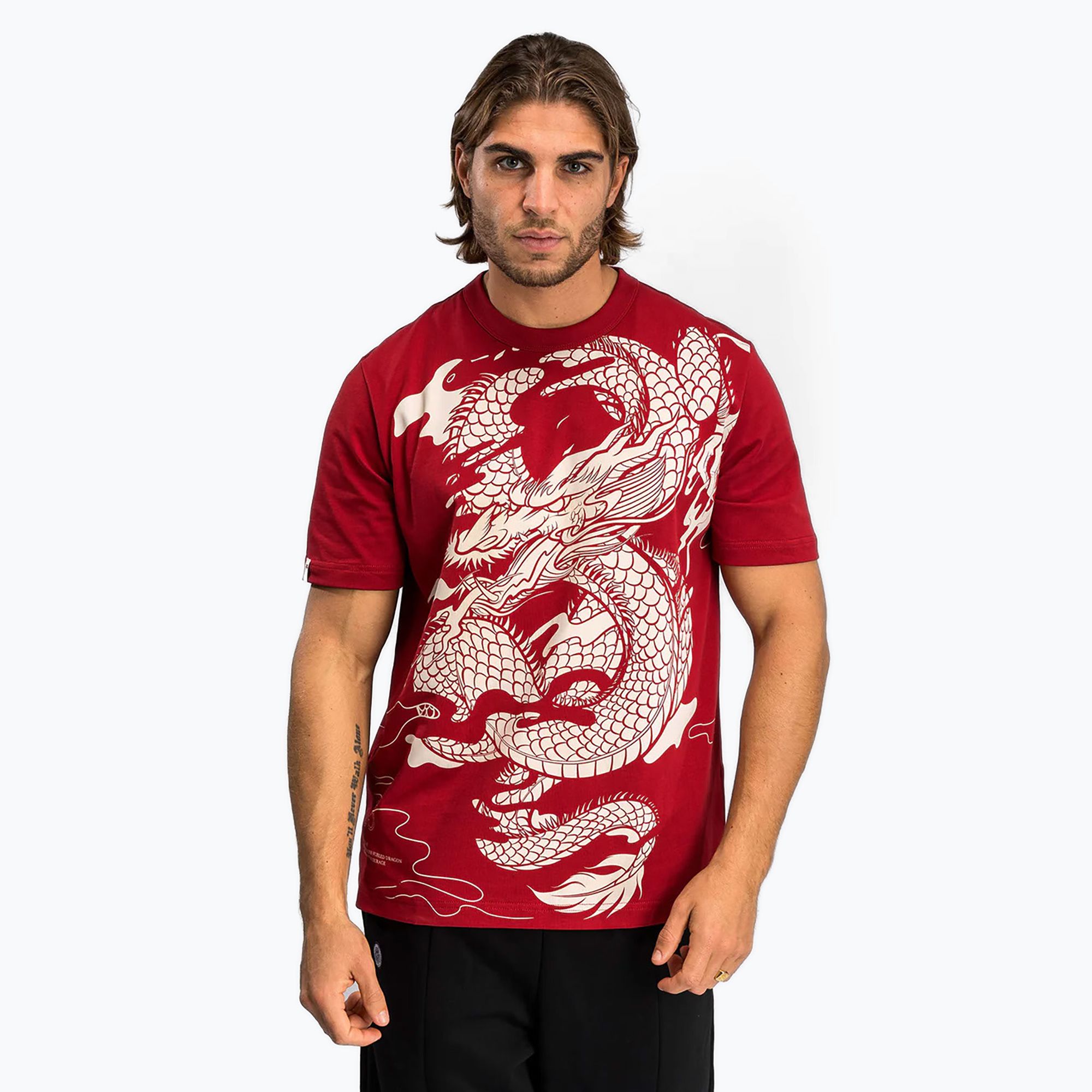 Koszulka męska Venum Dragon’S Flight Men’S T-Shirt cherry red/cream white 
