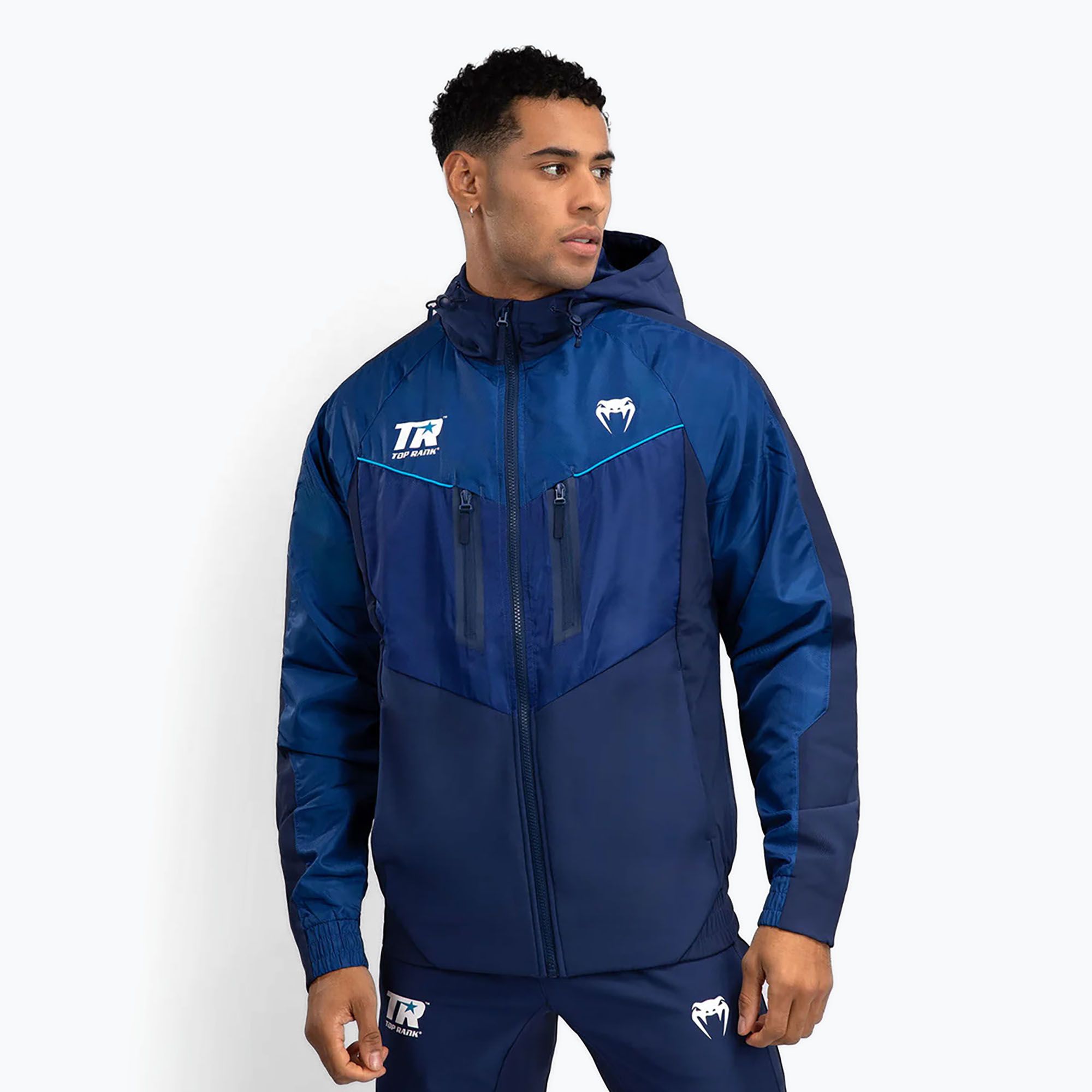 Bluza męska Venum X Top Rank Original Men'S Full Zip Hoodie navy blue 