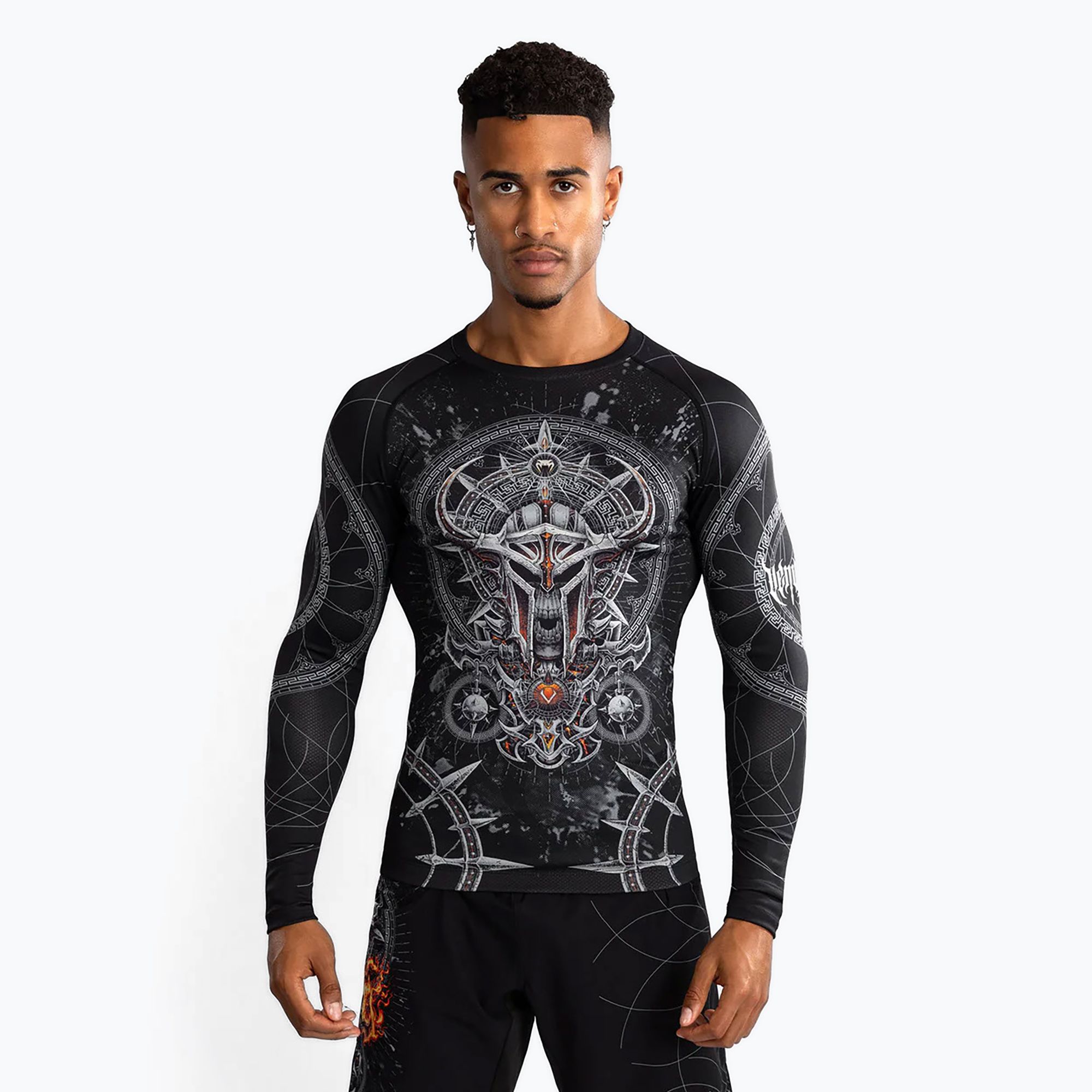 Rashguard longsleeve męski Venum Gladiator 5.0 Men'S Long Sleeve Rashguard black/silver 