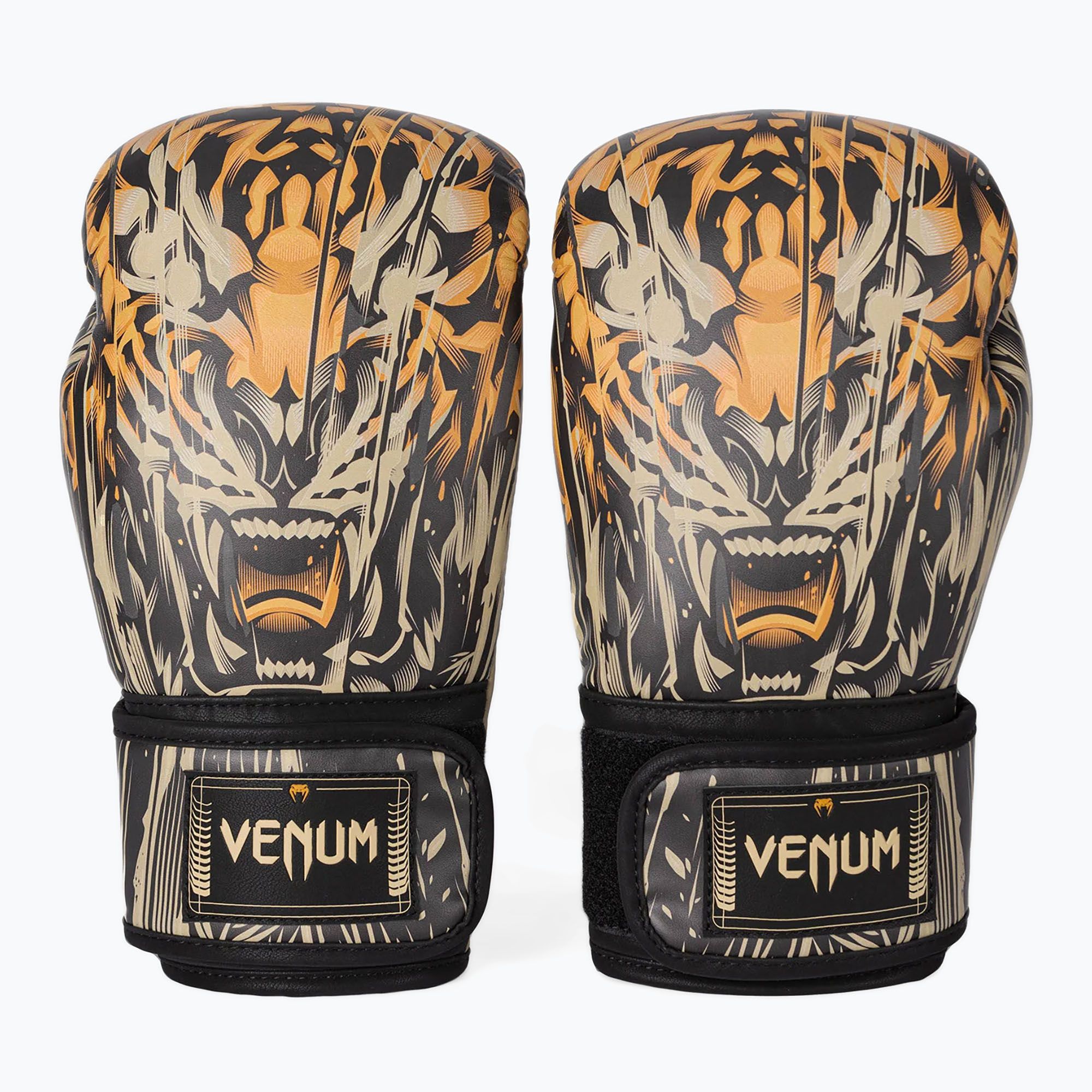 Rękawice bokserskie Venum Tiger Boxing Gloves black/neon orange 
