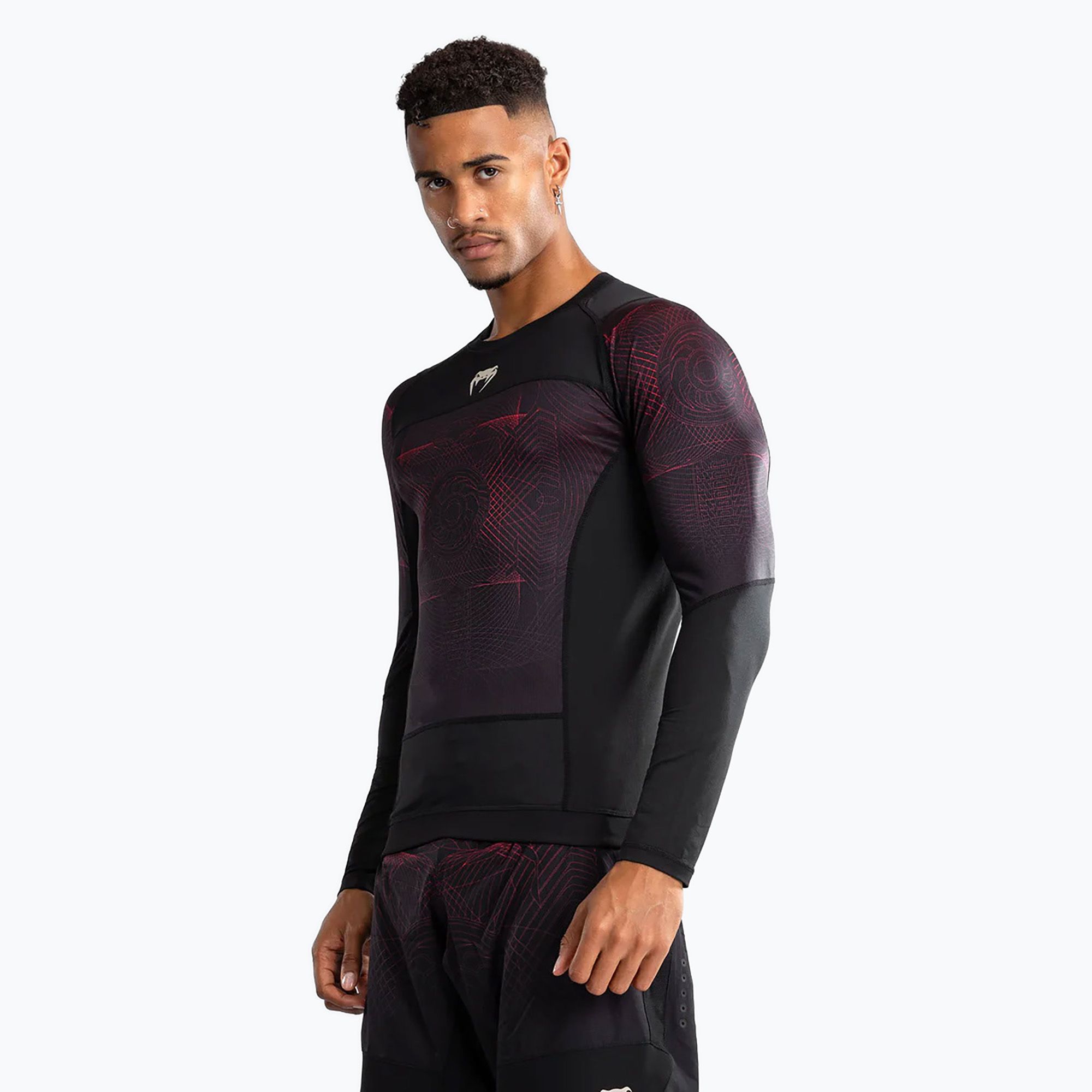 Rashguard longsleeve męski Venum G-Fit Air Men'S Long Sleeve Rashguard deep black/fire red 