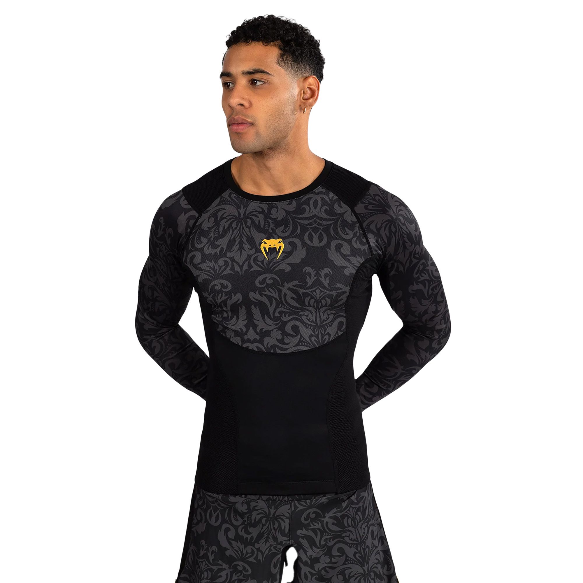 Rashguard longsleeve męski Venum x Ilia Topuria Unmatched Rashguard black/gold 