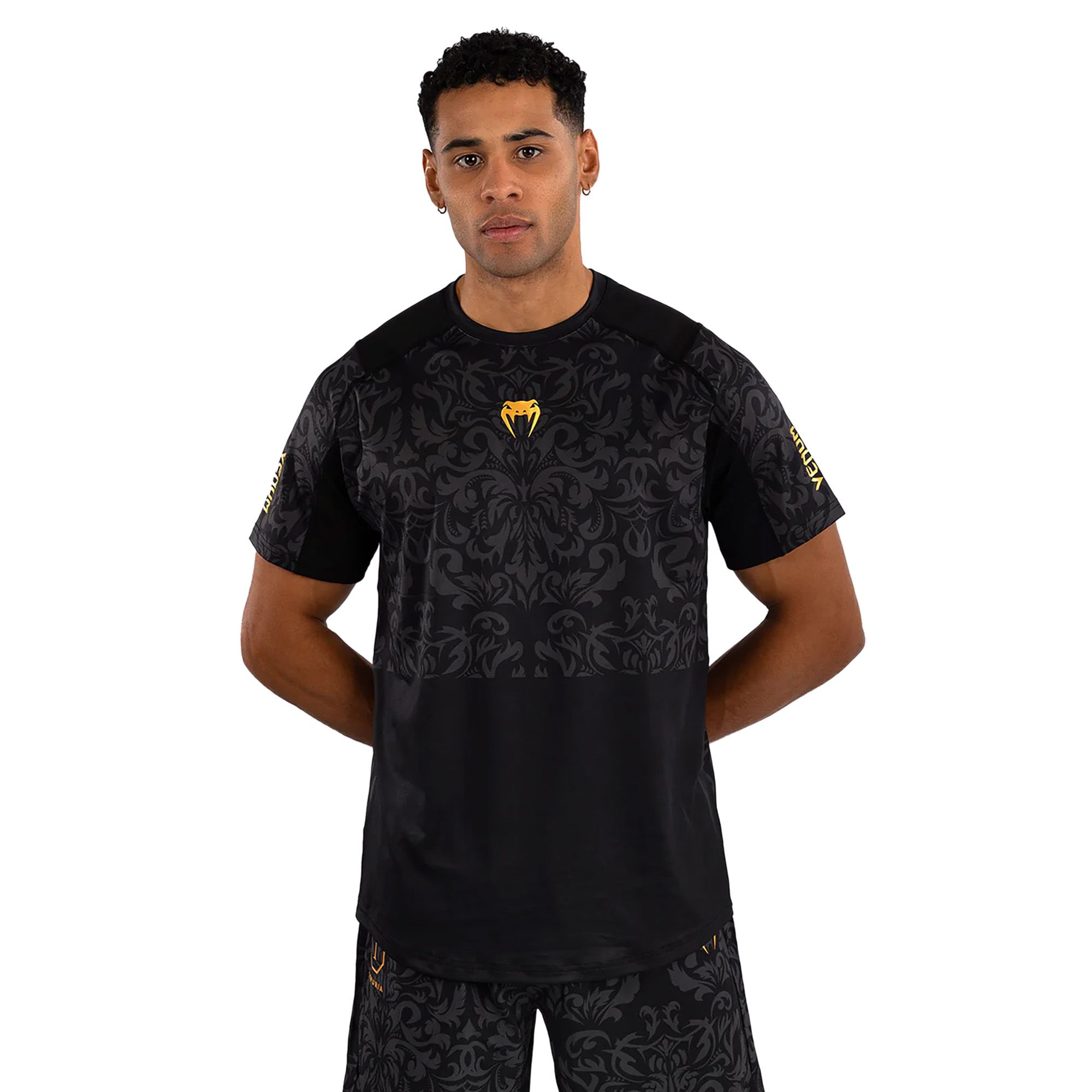 Koszulka treningowa męska Venum x Ilia Topuria Unmatched Dry-Tech black/gold 