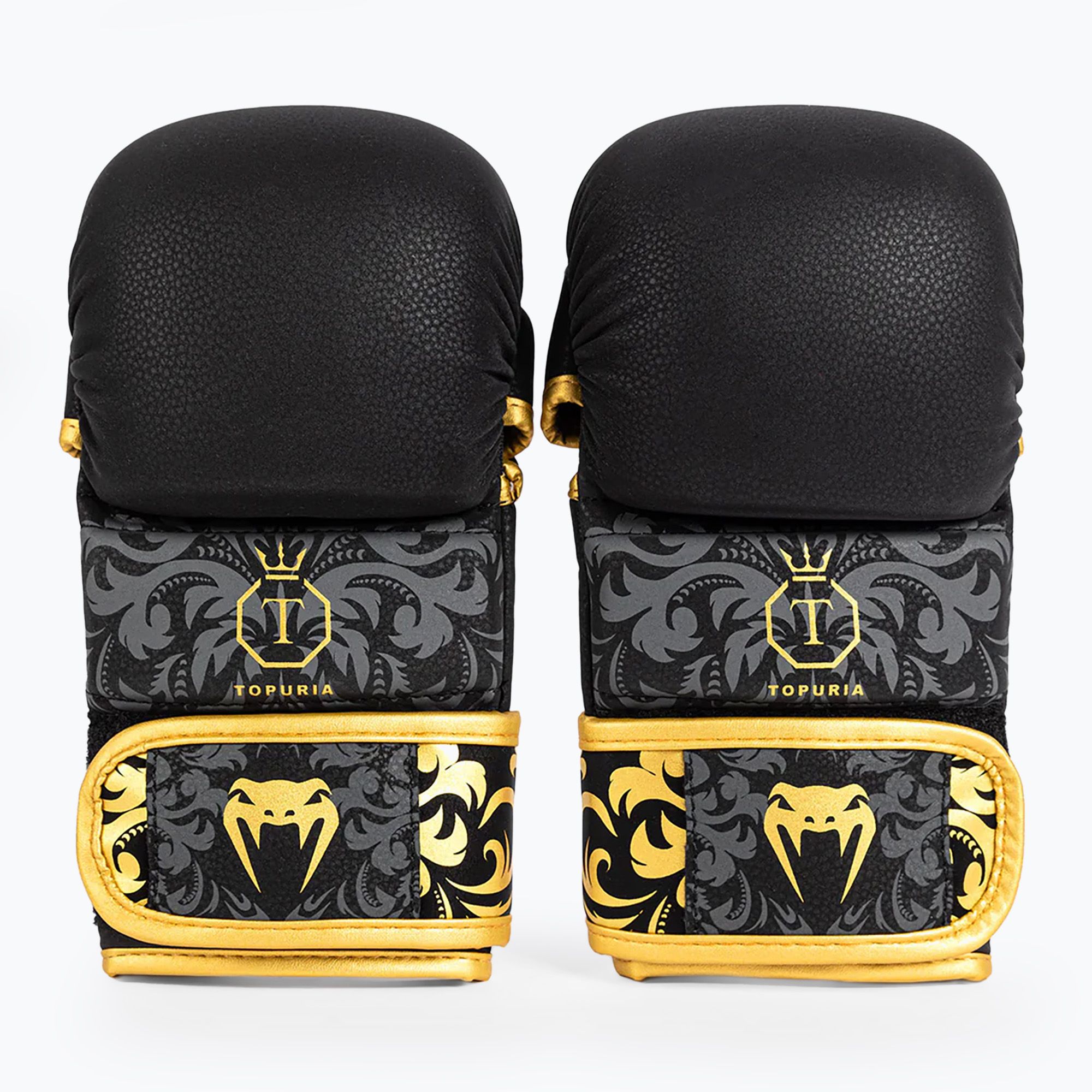 Rękawice sparingowe Venum x Ilia Topuria Unmatched MMA Sparring black/gold 