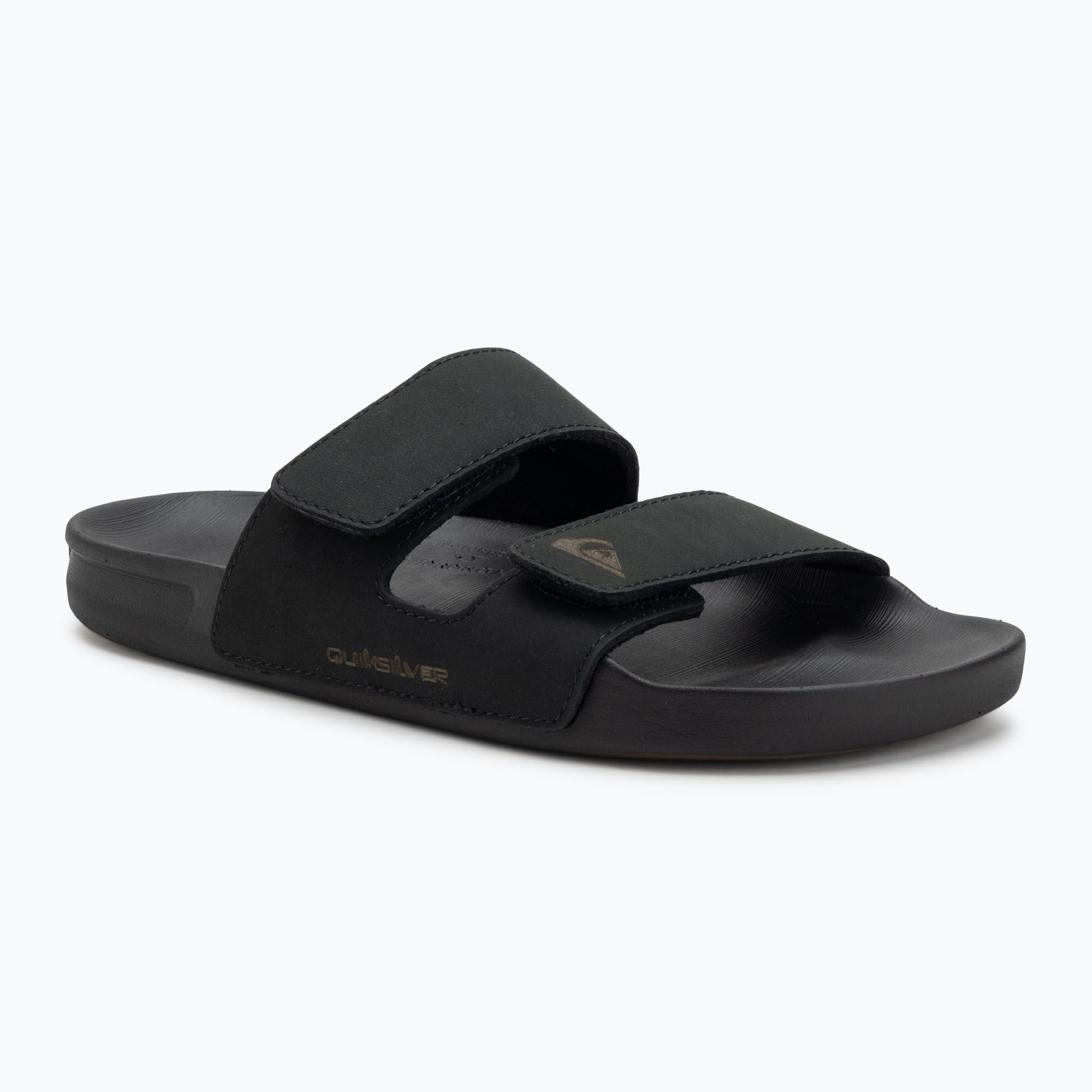 Klapki męskie Quiksilver Rivi Leather Double Adjust black 1 