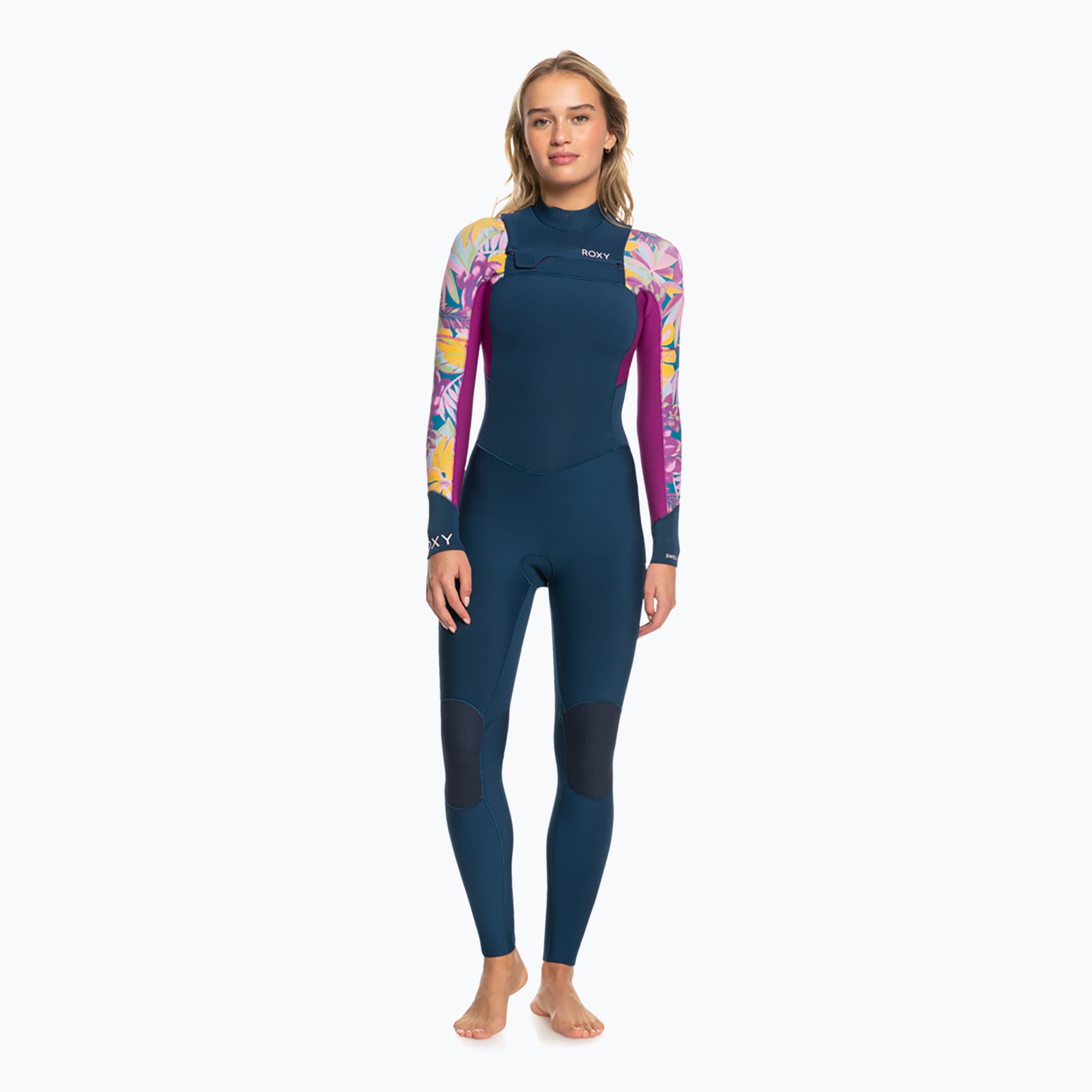 Pianka do pływania damska ROXY 4/3 mm Swell Series Chest Zip GBS anthracite hot tropics swim ax 