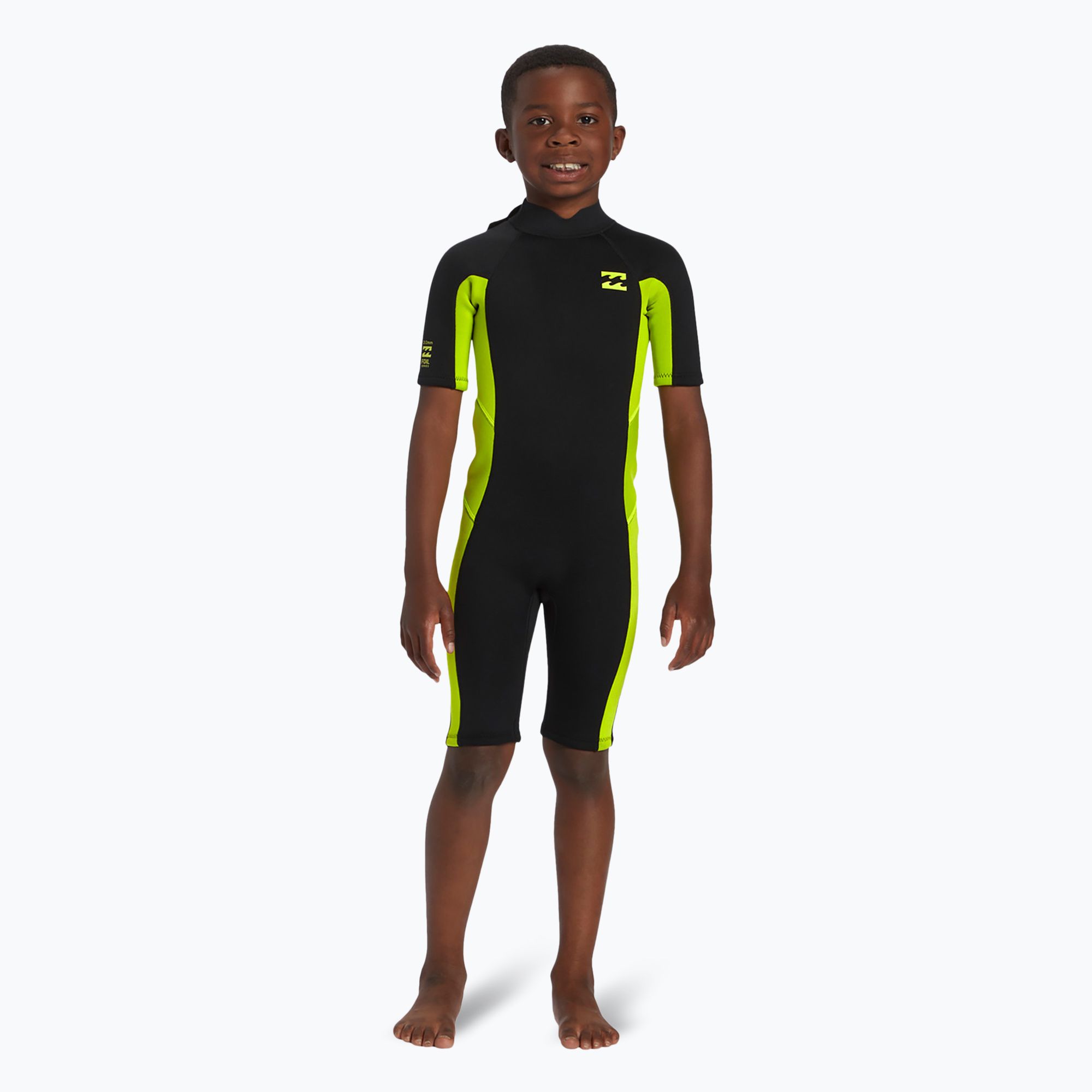 Pianka do pływania dziecięca Billabong 2 mm Toddler Foil Back Zip fluro lime 